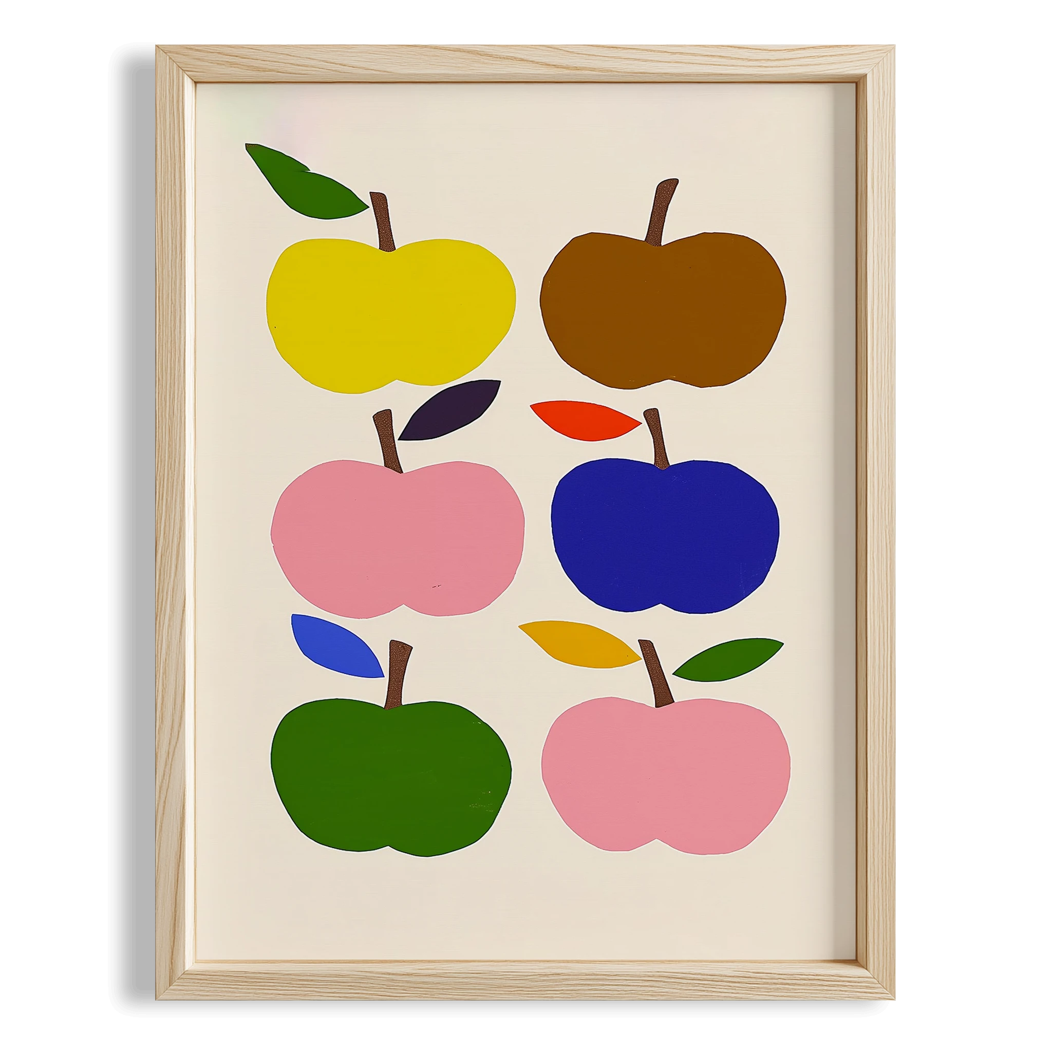 Şirin Renkli Elmalar Çocuk Odası Ahşap Tablo