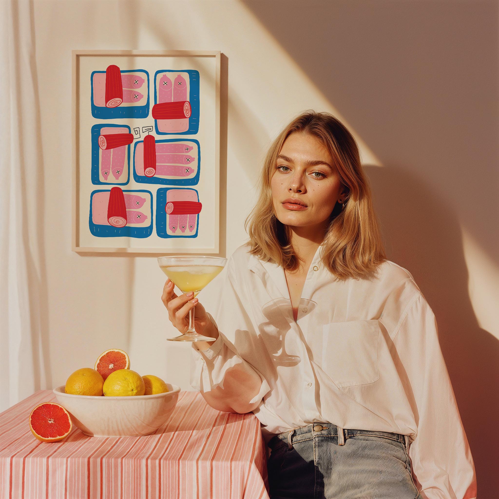 Sardalya Konservesi Akdeniz İspanya Koleksiyonu Mutfak Duvar Tablosu