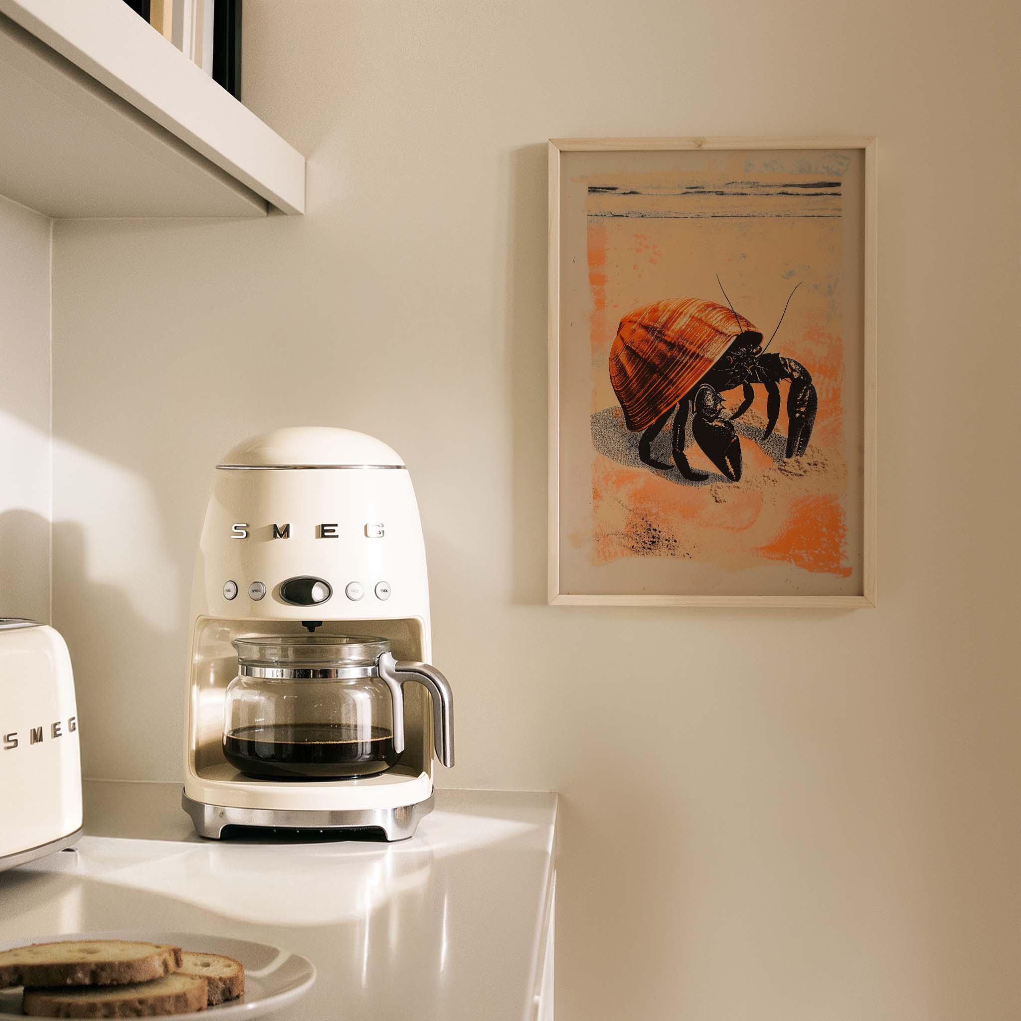 Eriyen Dondurma Pastel Pembe Mutfak Duvar Tablosu