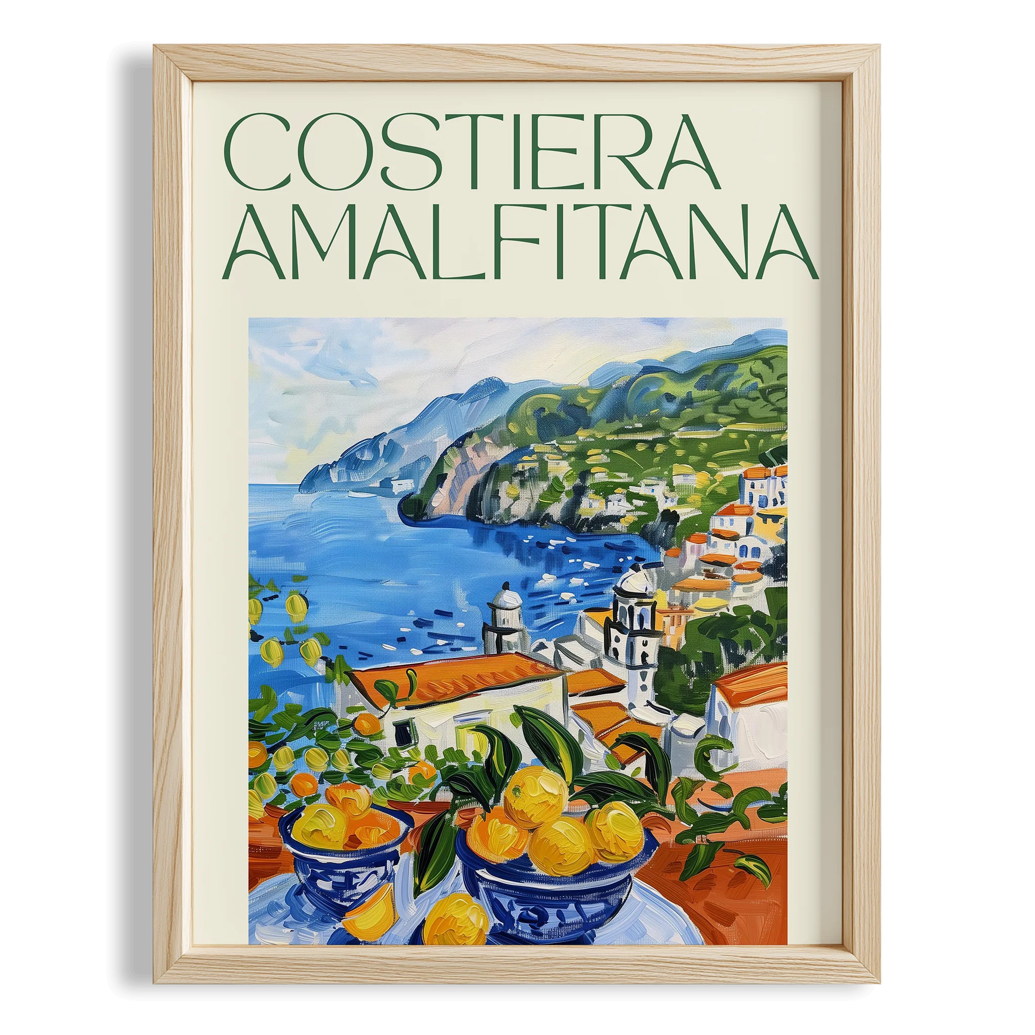 Costiera Amalfitana Akdeniz İtalya Koleksiyonu Mutfak Duvar Tablosu