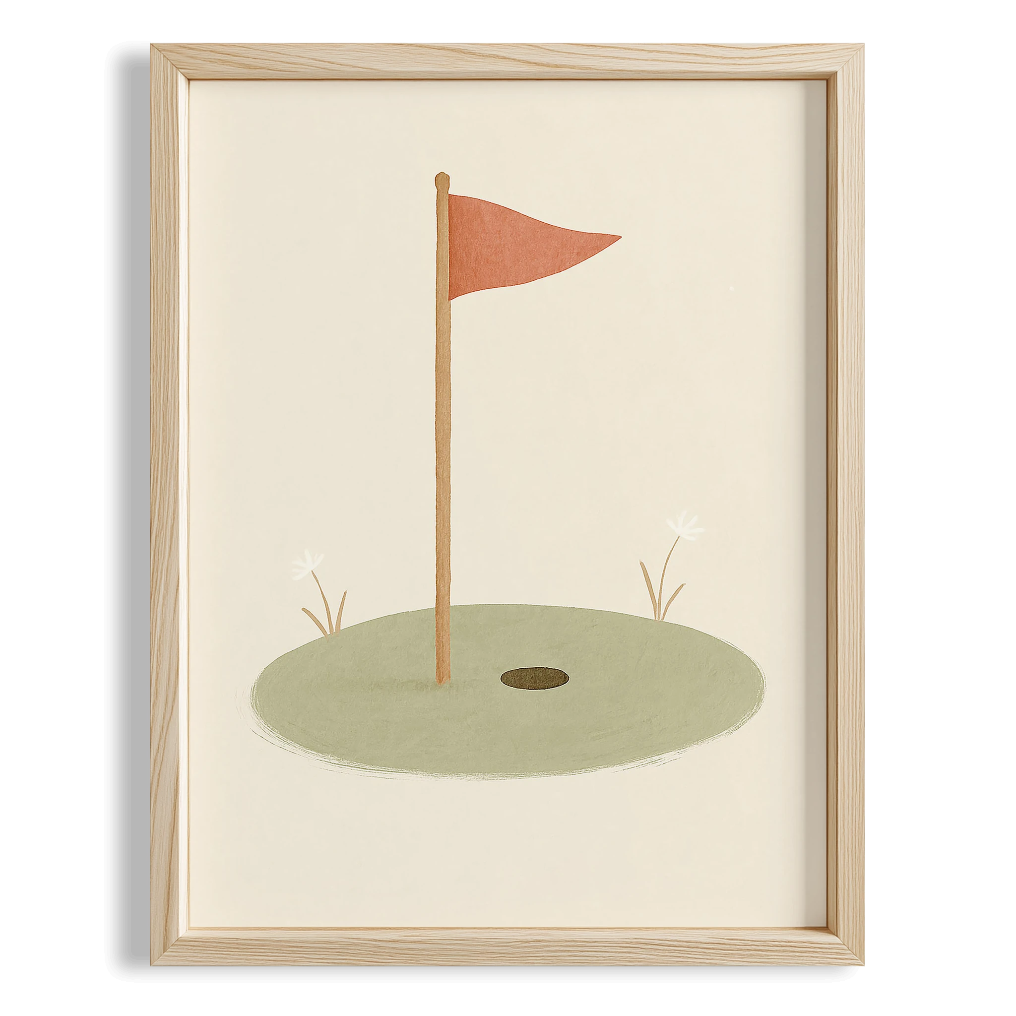 Golf Sahası Çocuk Odası Ahşap Tablo