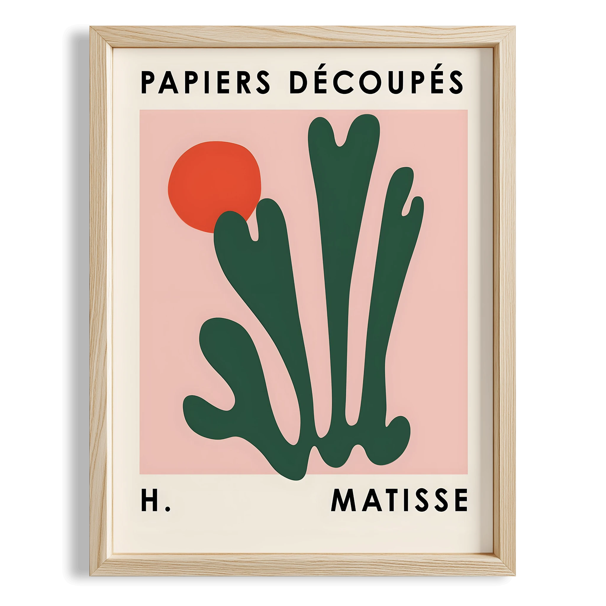 Matisse Kağıt Kesimleri Abstract Serisi Zümrüt Yeşili Dallar I Duvar Tablosu