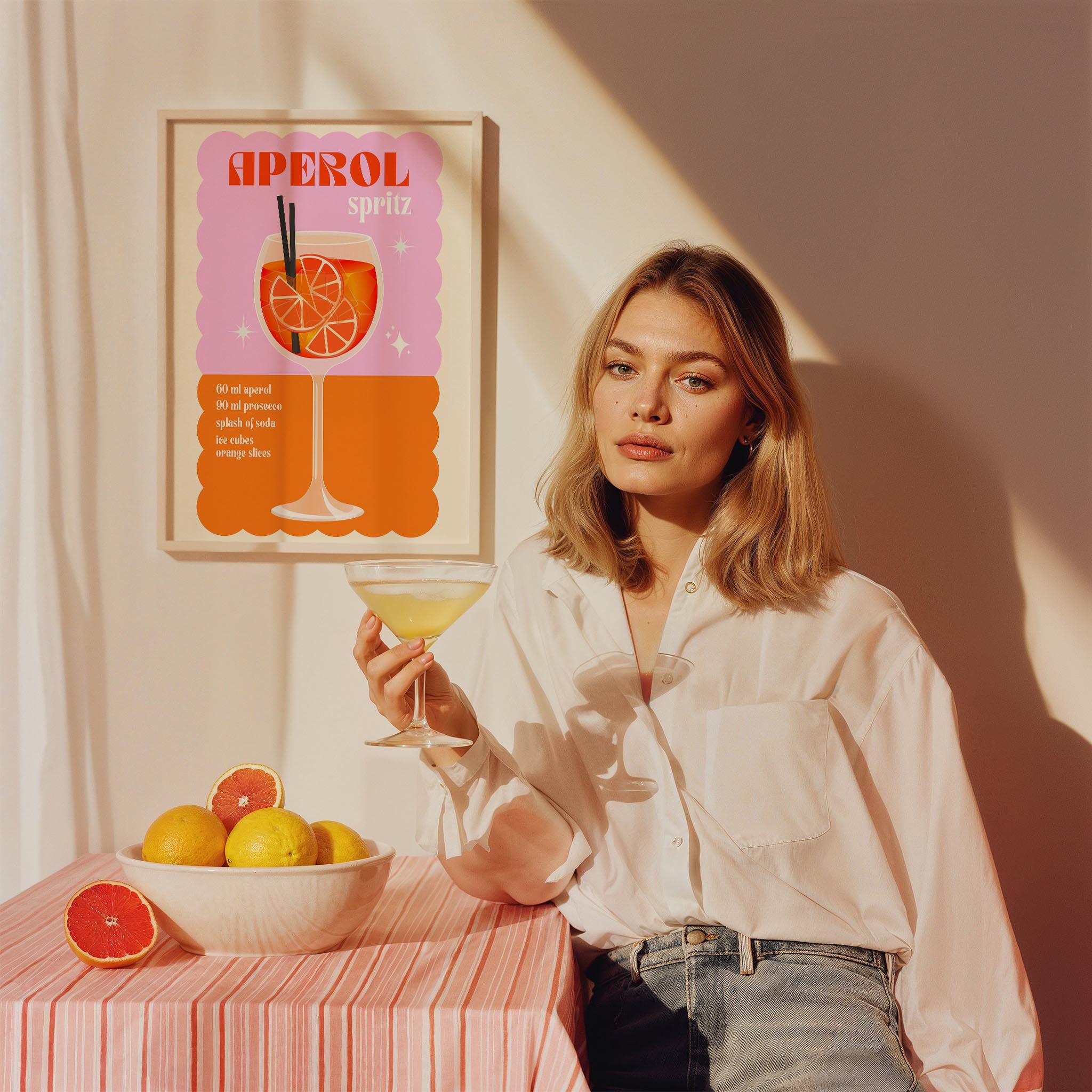 Aperol Spritz Kokteyller Mutfak Duvar Tablosu II