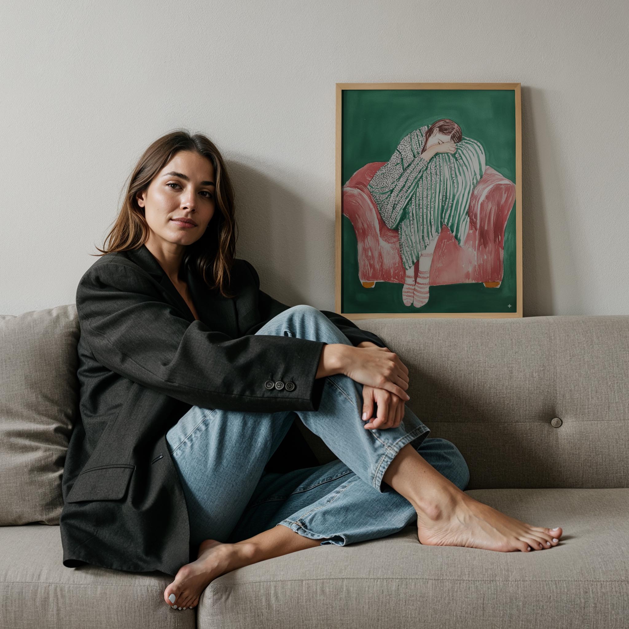 Kadın Portre XIX - Kırmızı Koltuk