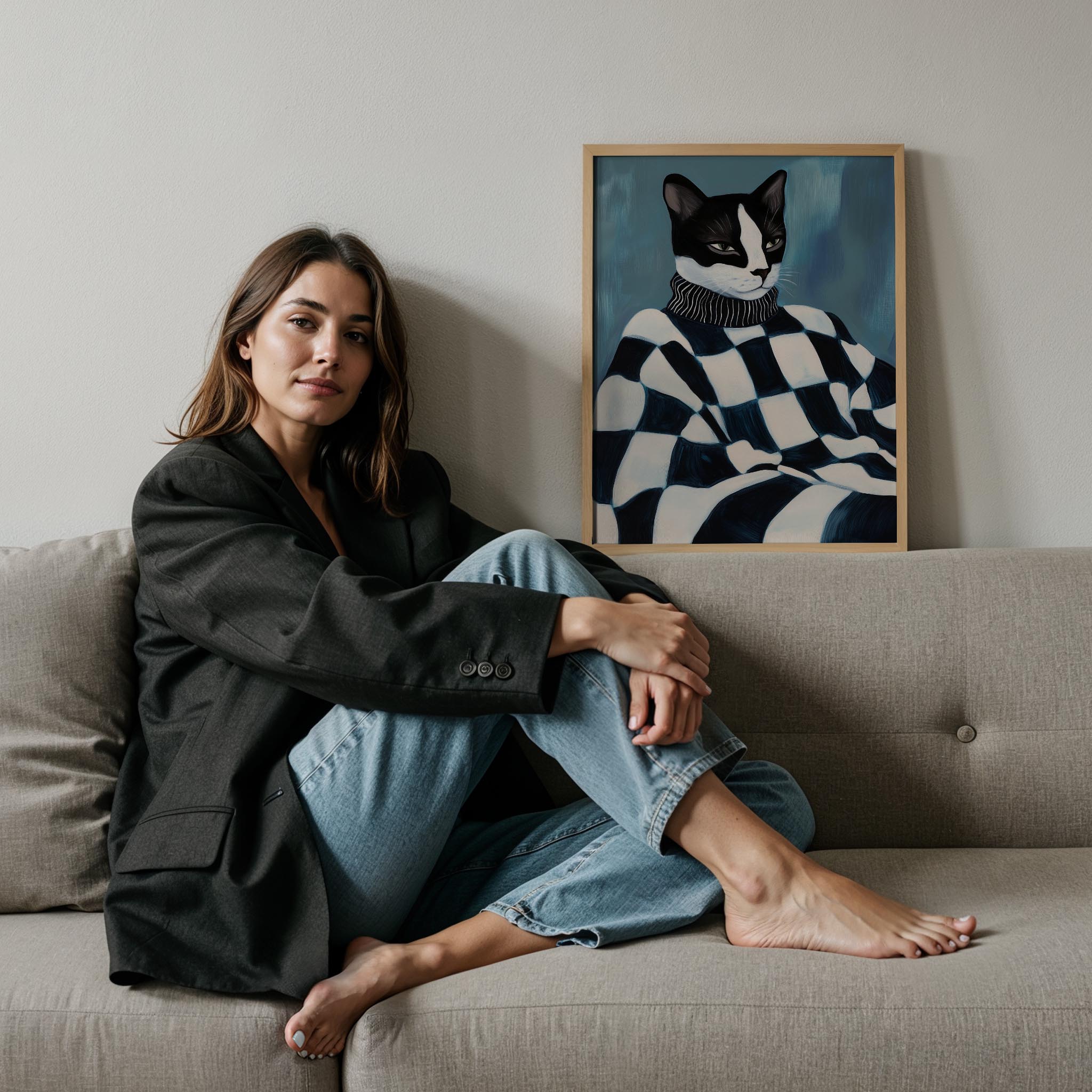 Kedi Portre VI - Geometrik