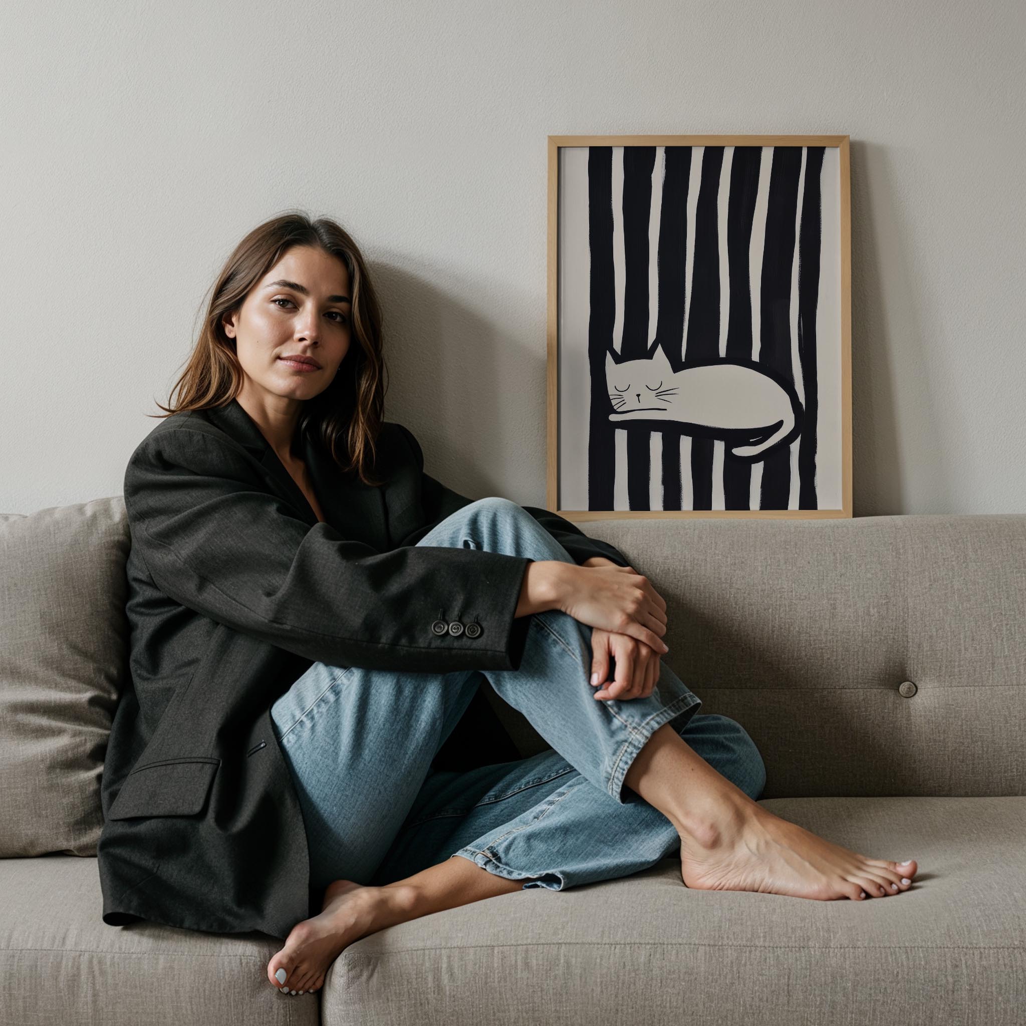 Kedi Portre XVIII - Siyah Çizgili Kedi