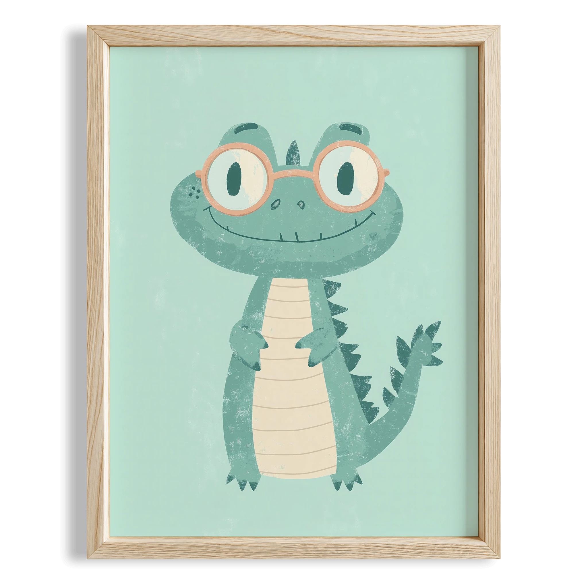 Sevimli Timsah - Mavi Fon