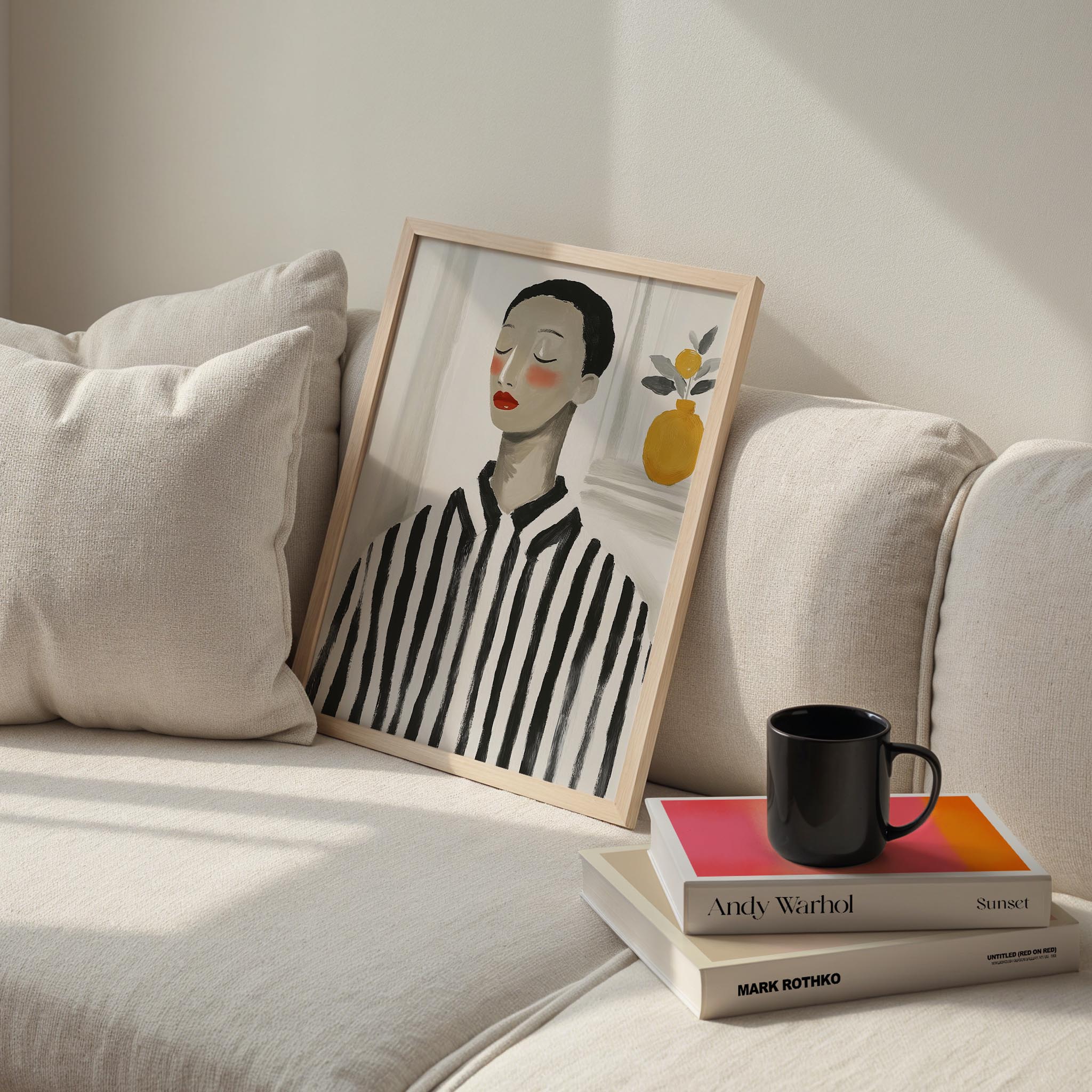 Kadın Portre X - Çizgili Bohem