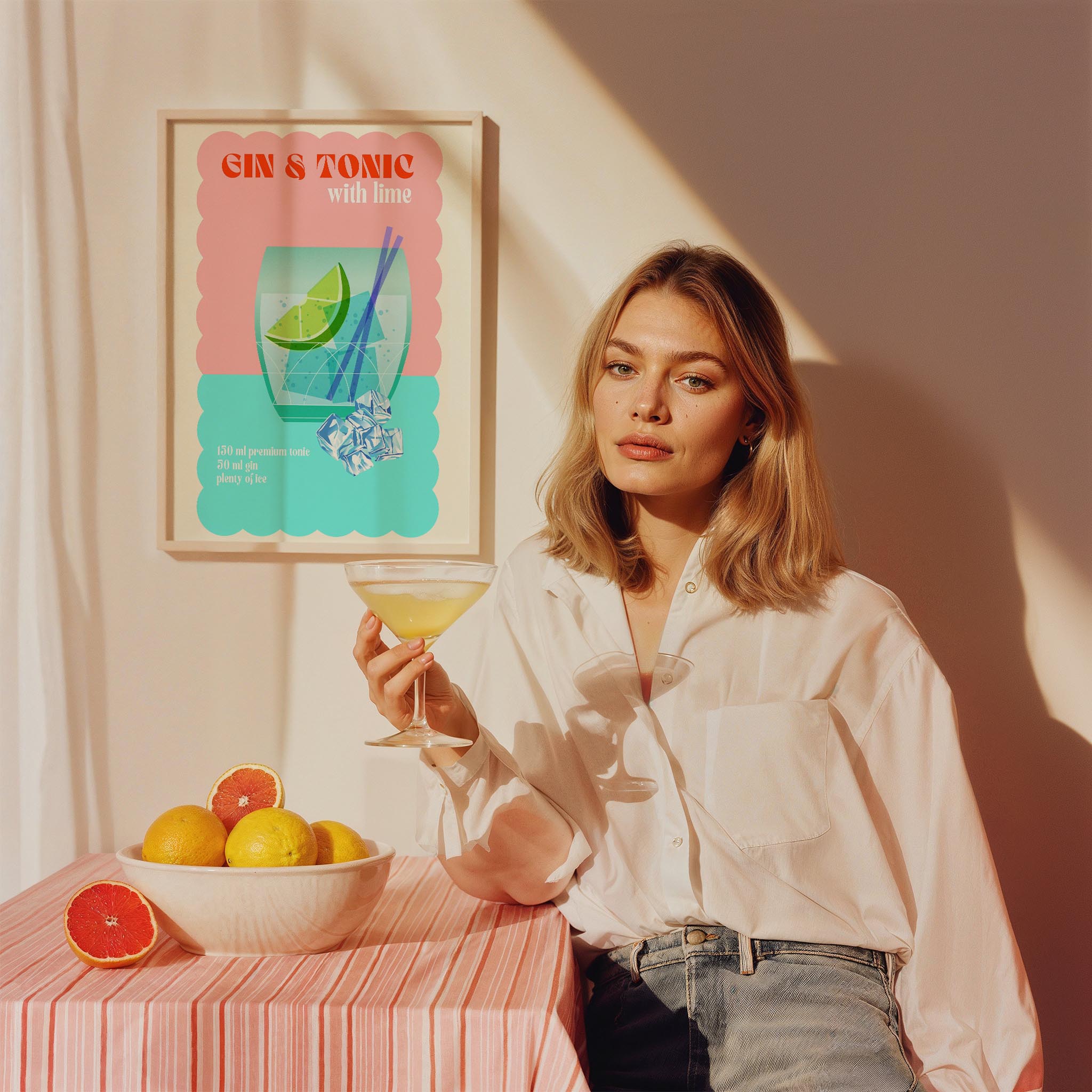 Gin Tonic Kokteyller Mutfak Duvar Tablosu
