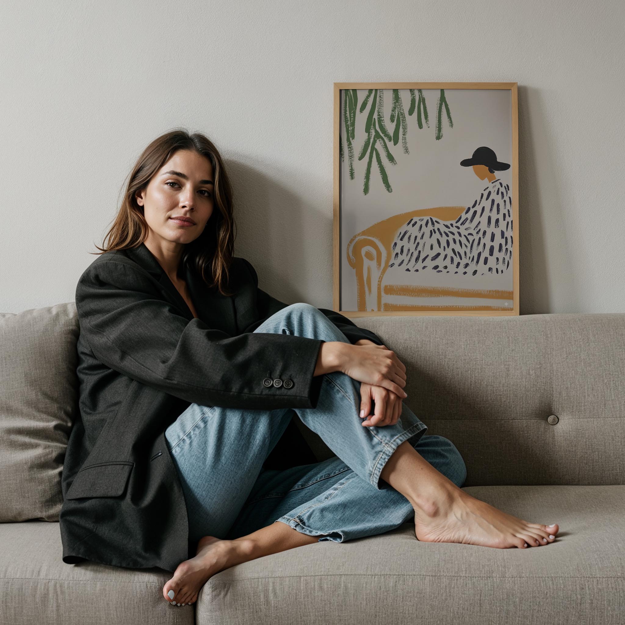 Kadın Portre - Dinginlik Bohem