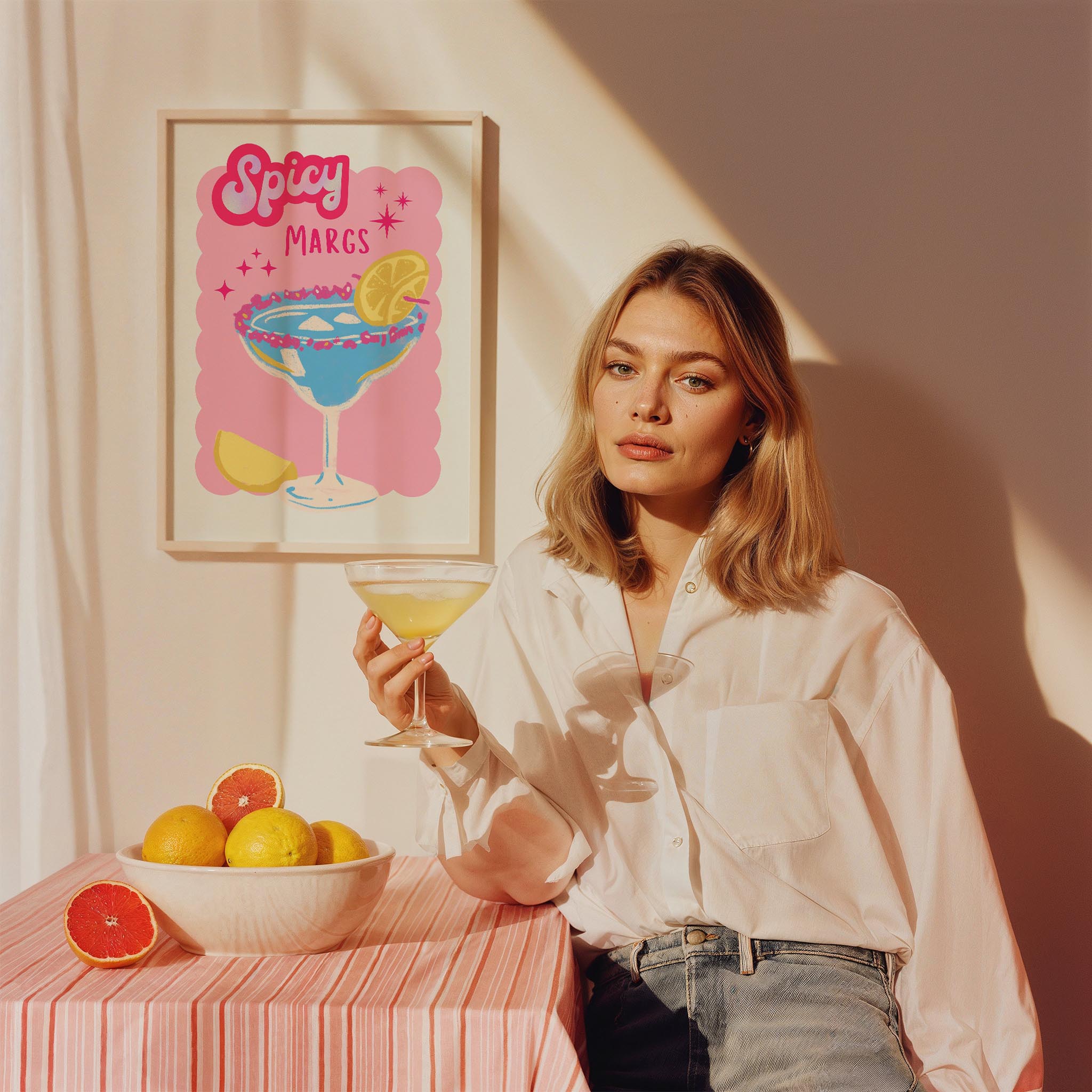 Spicy Margarita Kokteyller Mutfak Duvar Tablosu