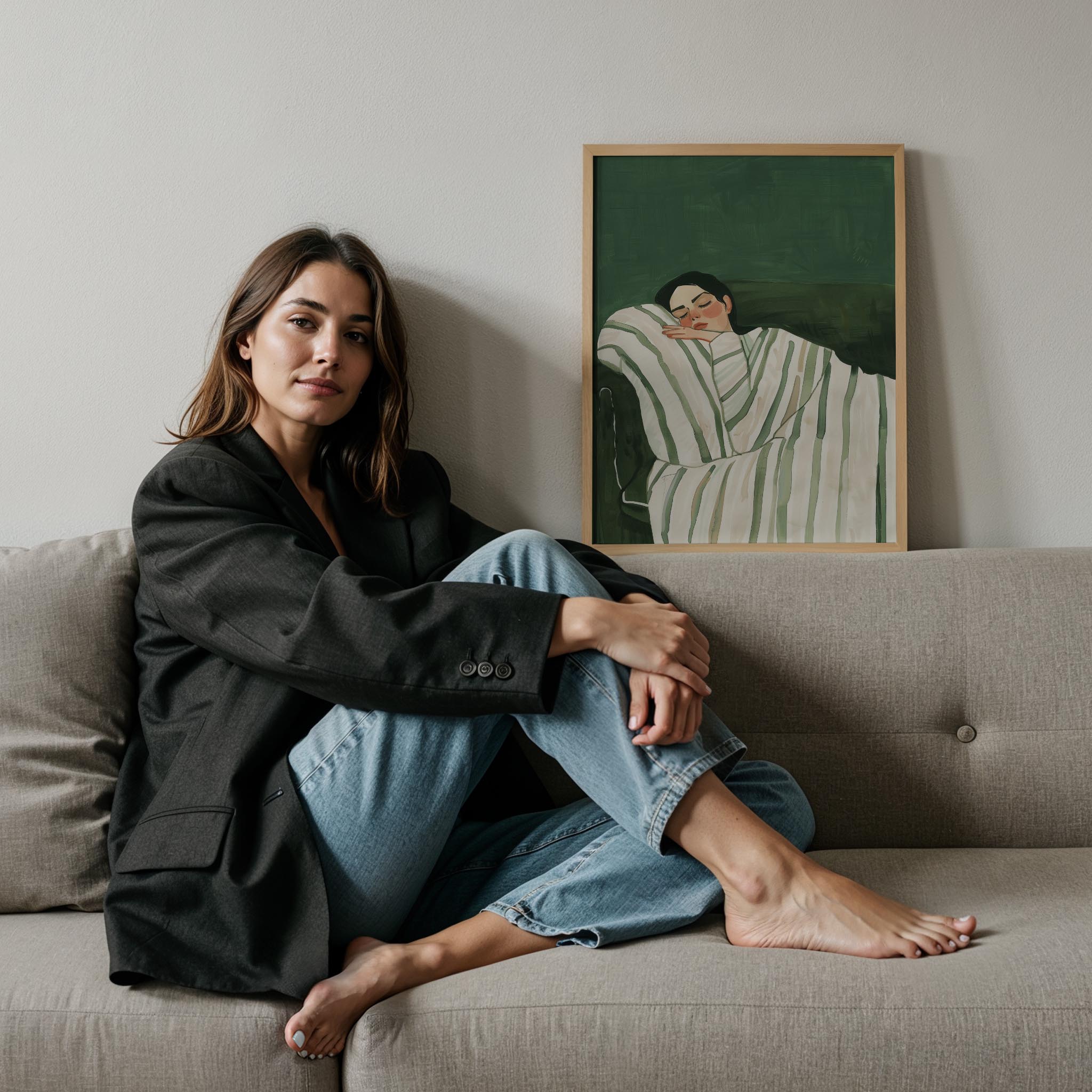 Dinlenen Kadın - Zümrüt