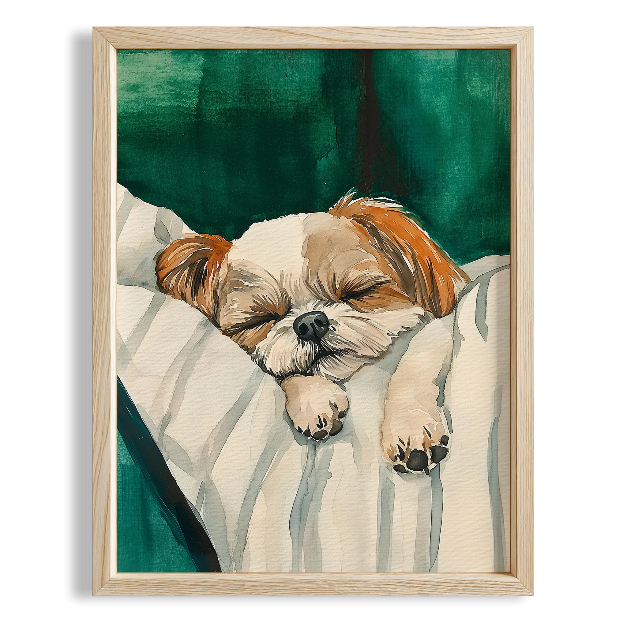 Köpek Portre XIV - Shih Tzu Zümrüt