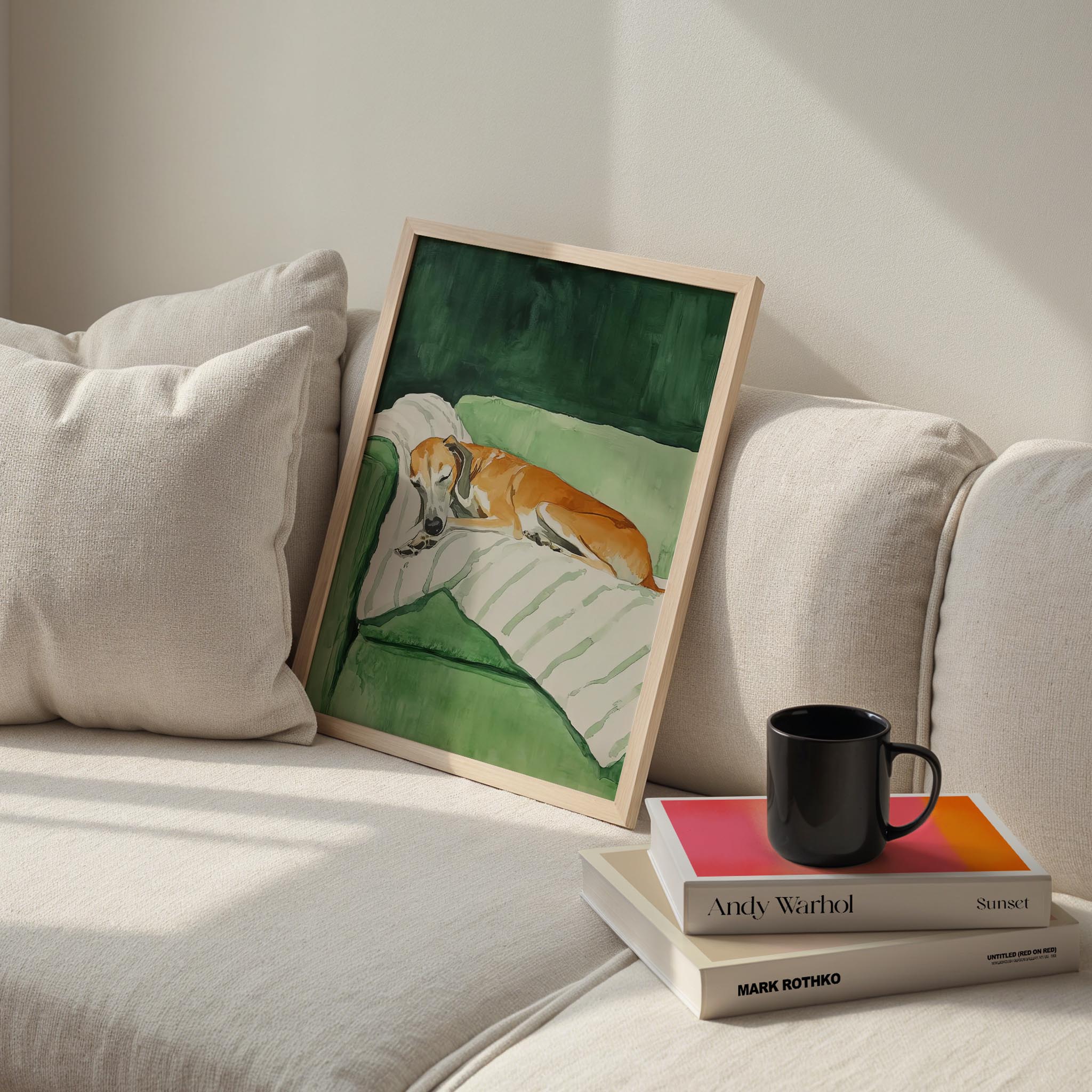 Köpek Portre III - Tazı Çizgili Zümrüt