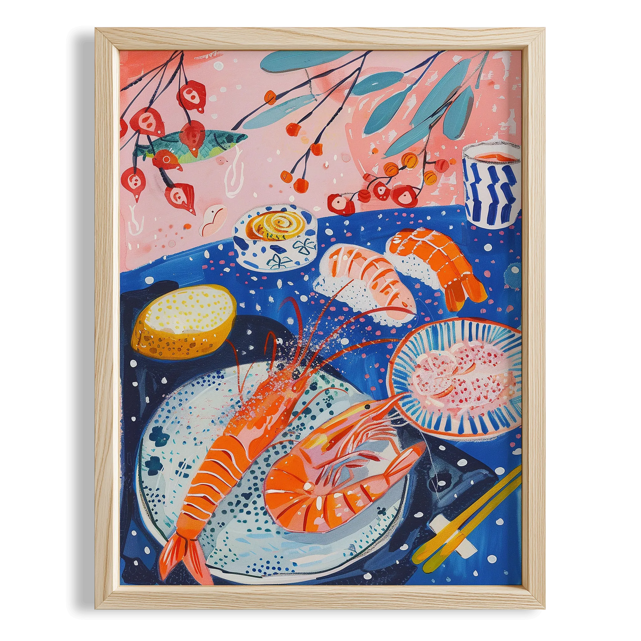 Akdeniz Sofrası Maximalist Mutfak Duvar Tablosu