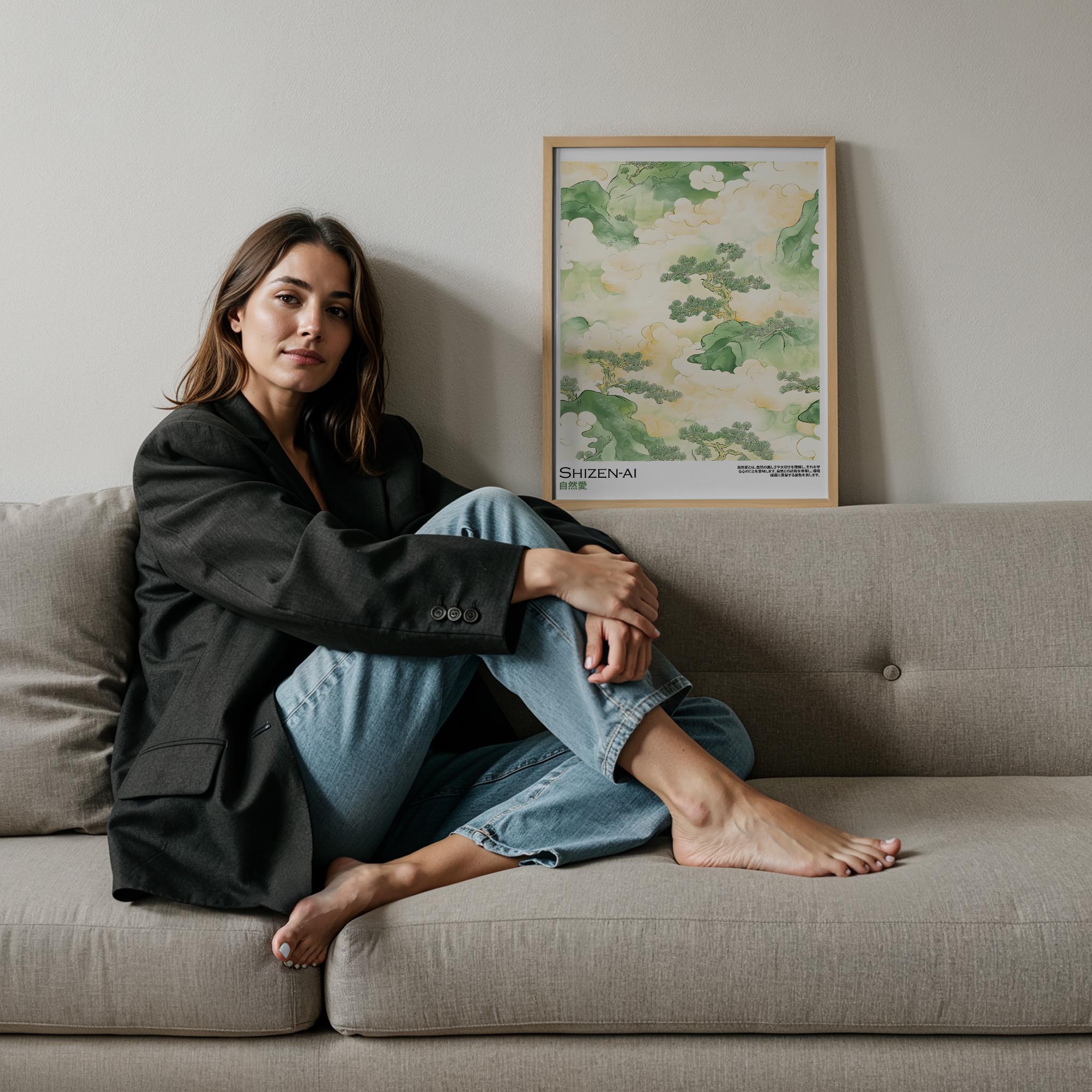 Japandi Yeşil IX - Doğa Sevgisi