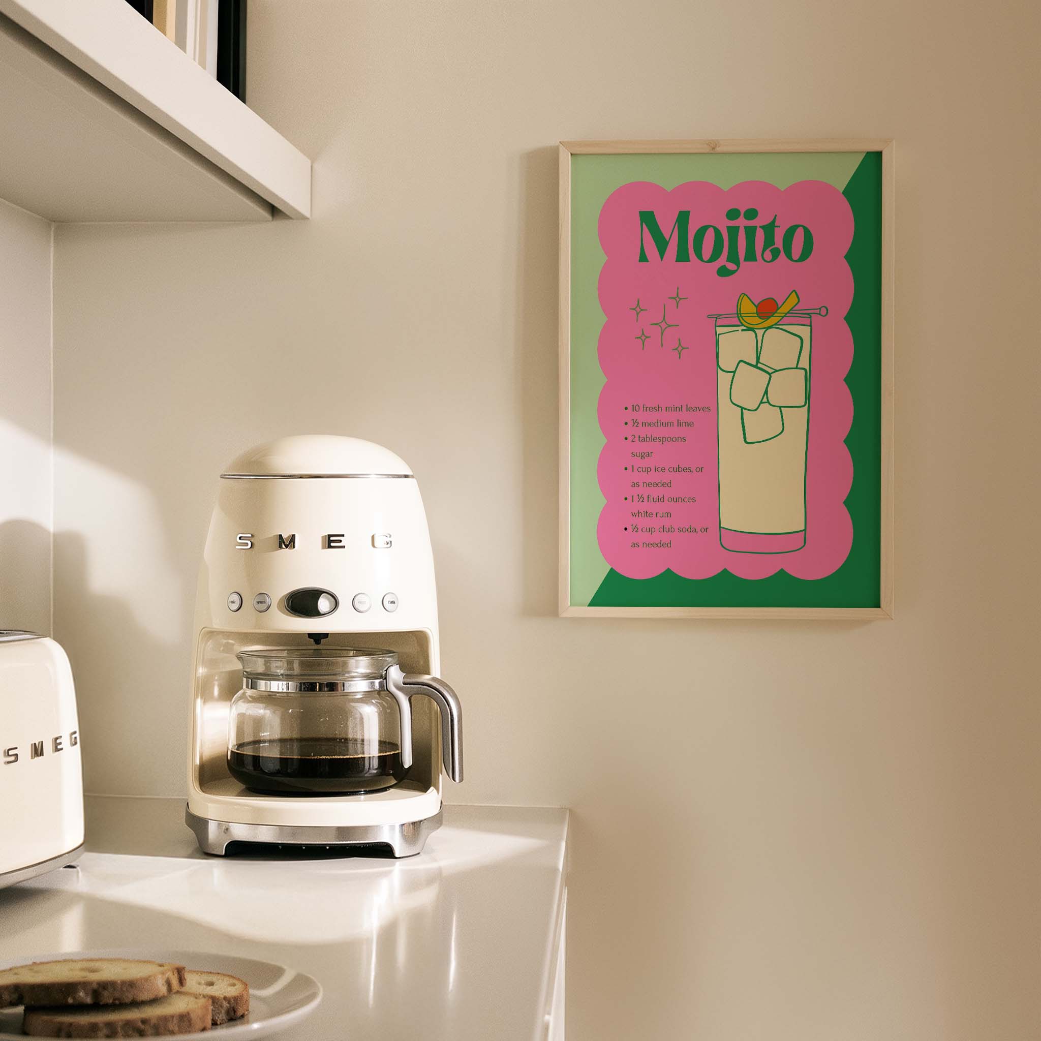 Mojito Kokteyl Tarifi Mutfak Duvar Tablosu