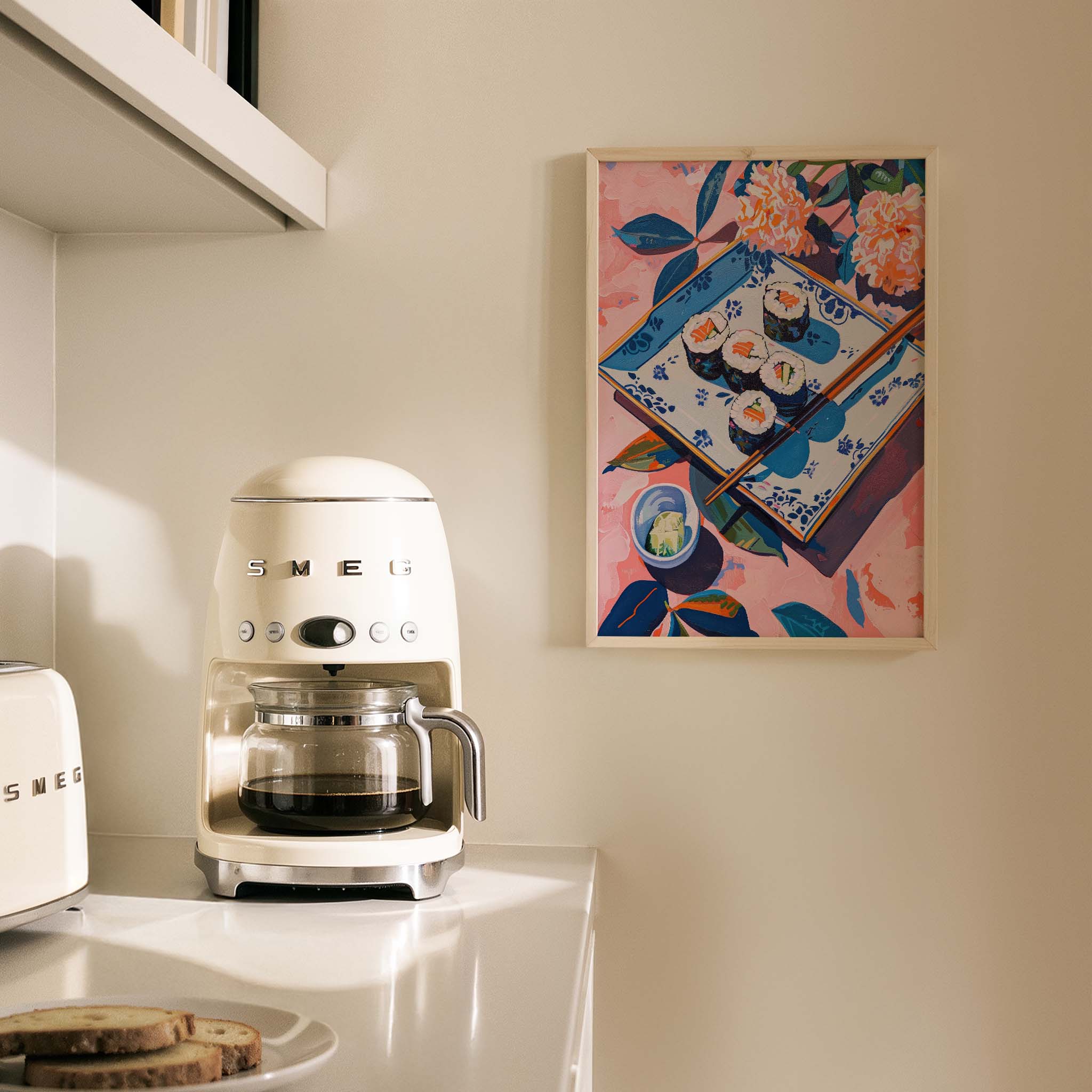 Sushi Tabağı Japon Sofrası Mutfak Duvar Tablosu