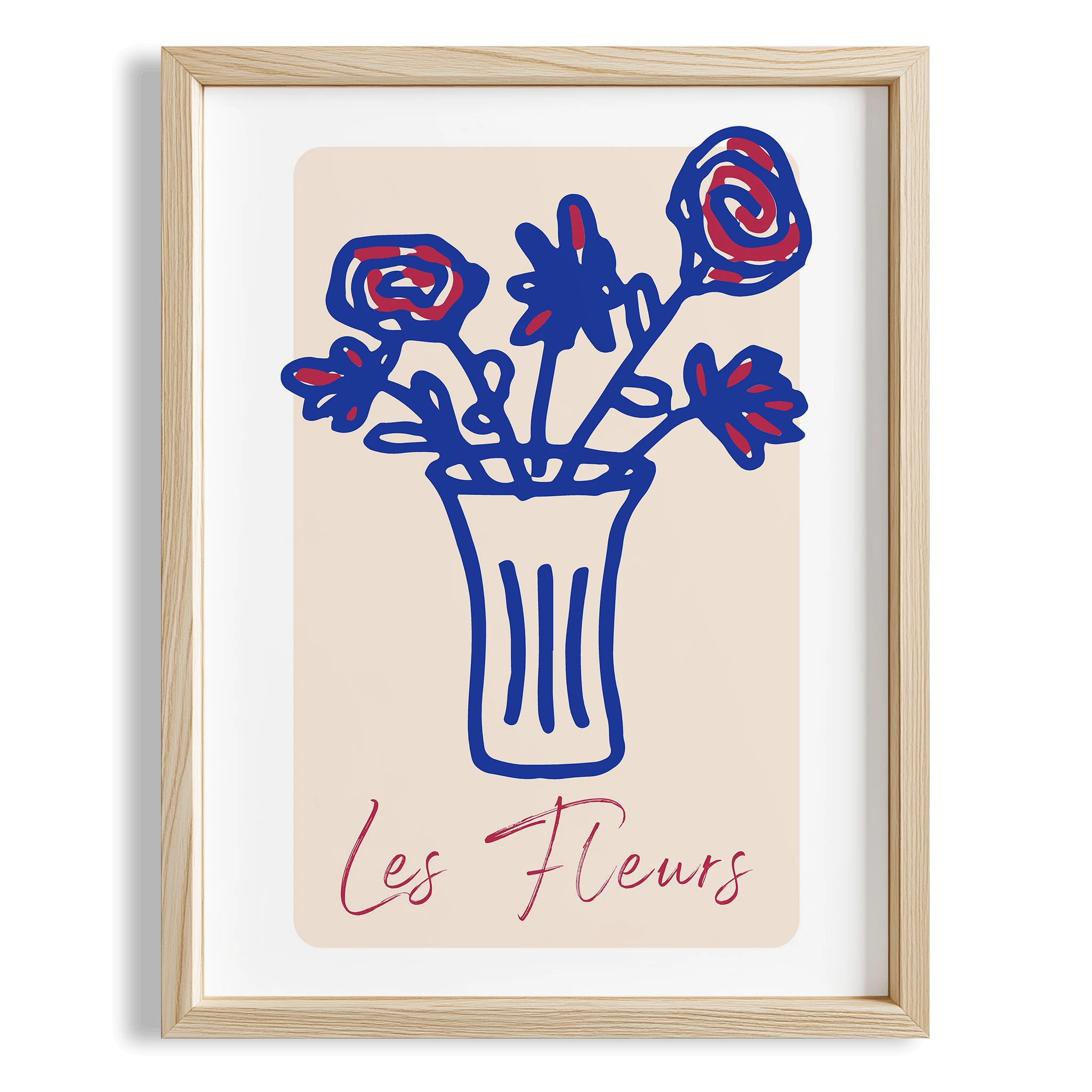 Les Fleurs Fransız Kültürü Çiçekler Mutfak Duvar Tablosu