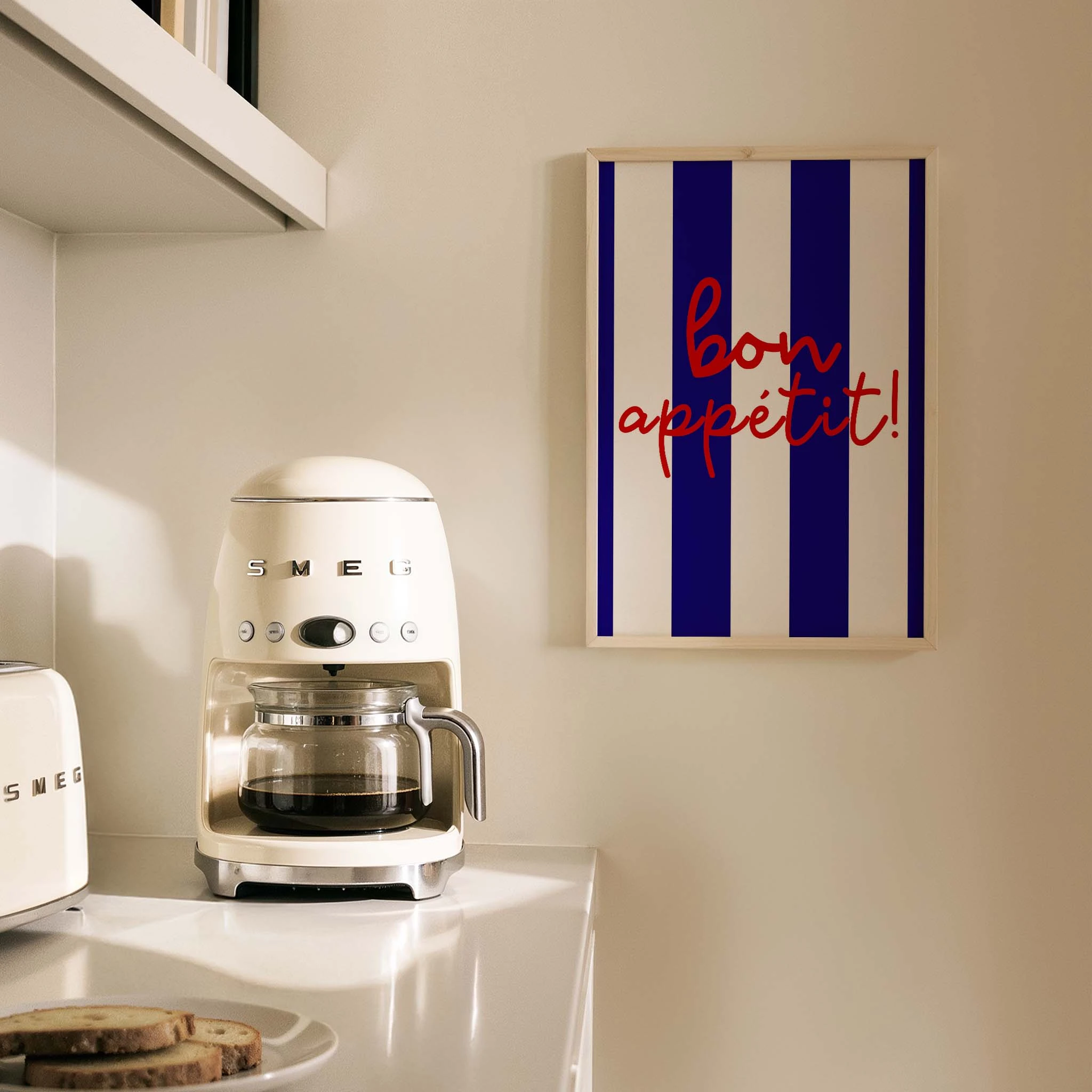 Bon Appetit Tipografi Mutfak Duvar Tablosu