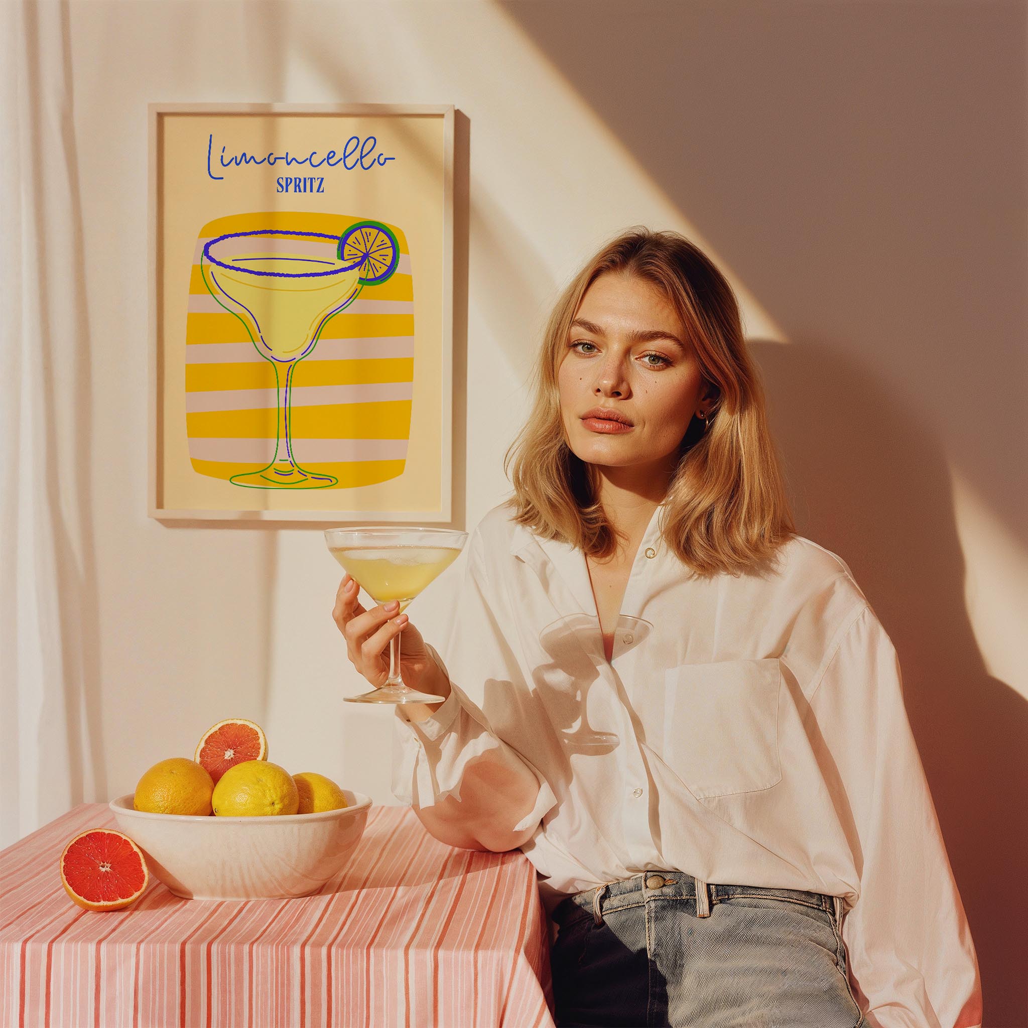 Limoncello Spritz Kokteyller Mutfak Duvar Tablosu