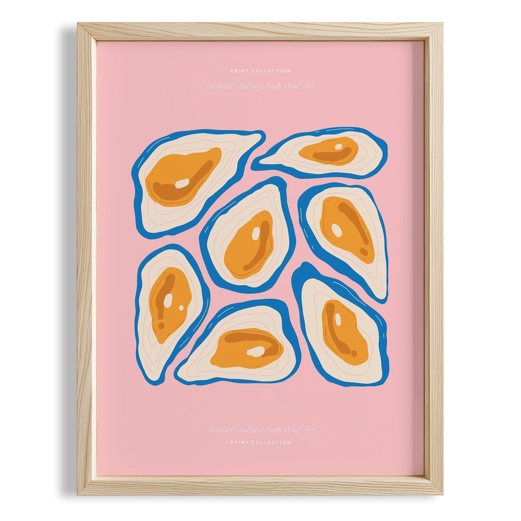 İstiridyeler Modern Food Akdeniz Koleksiyonu Mutfak Duvar Tablosu