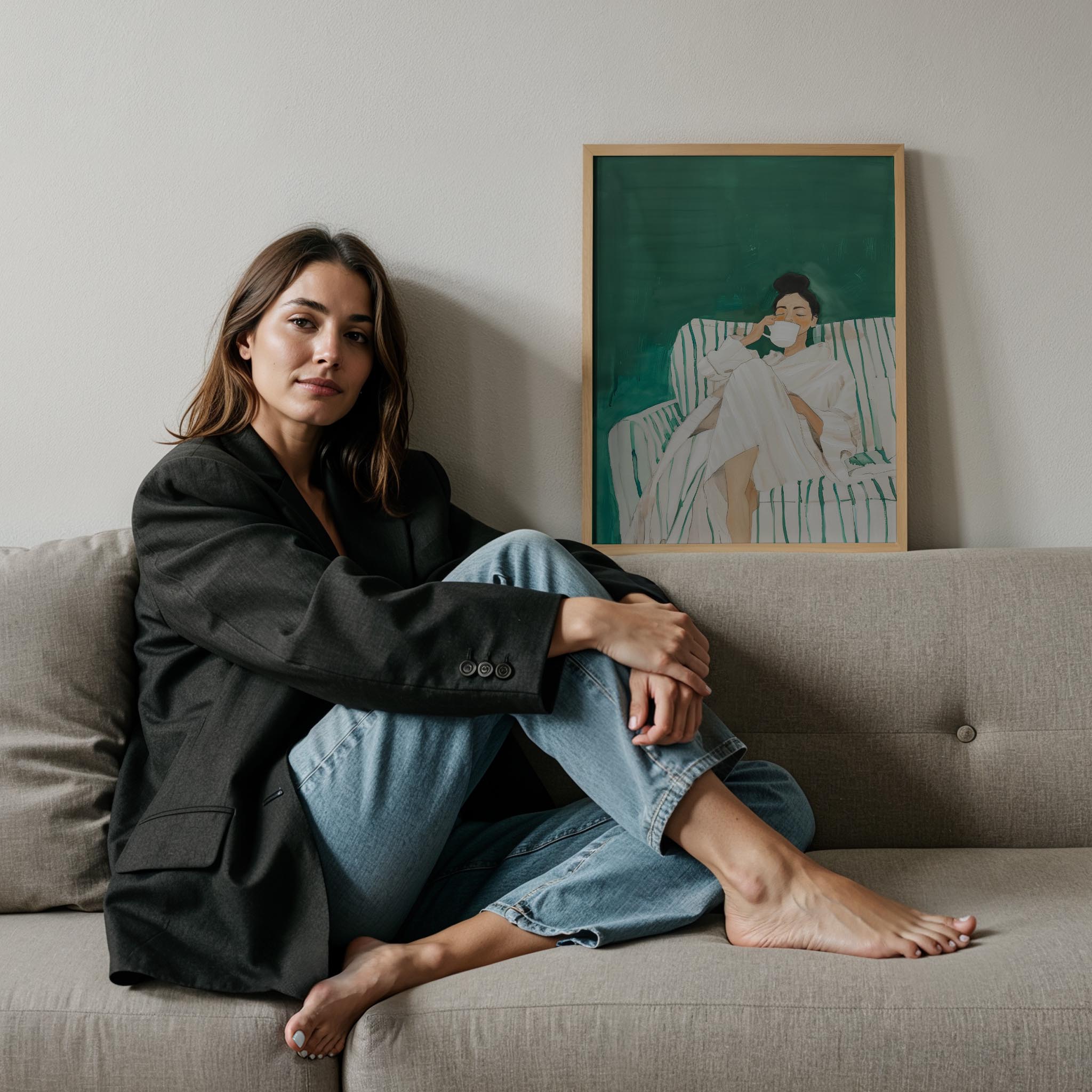 Dinlenen Kadın II - Zümrüt