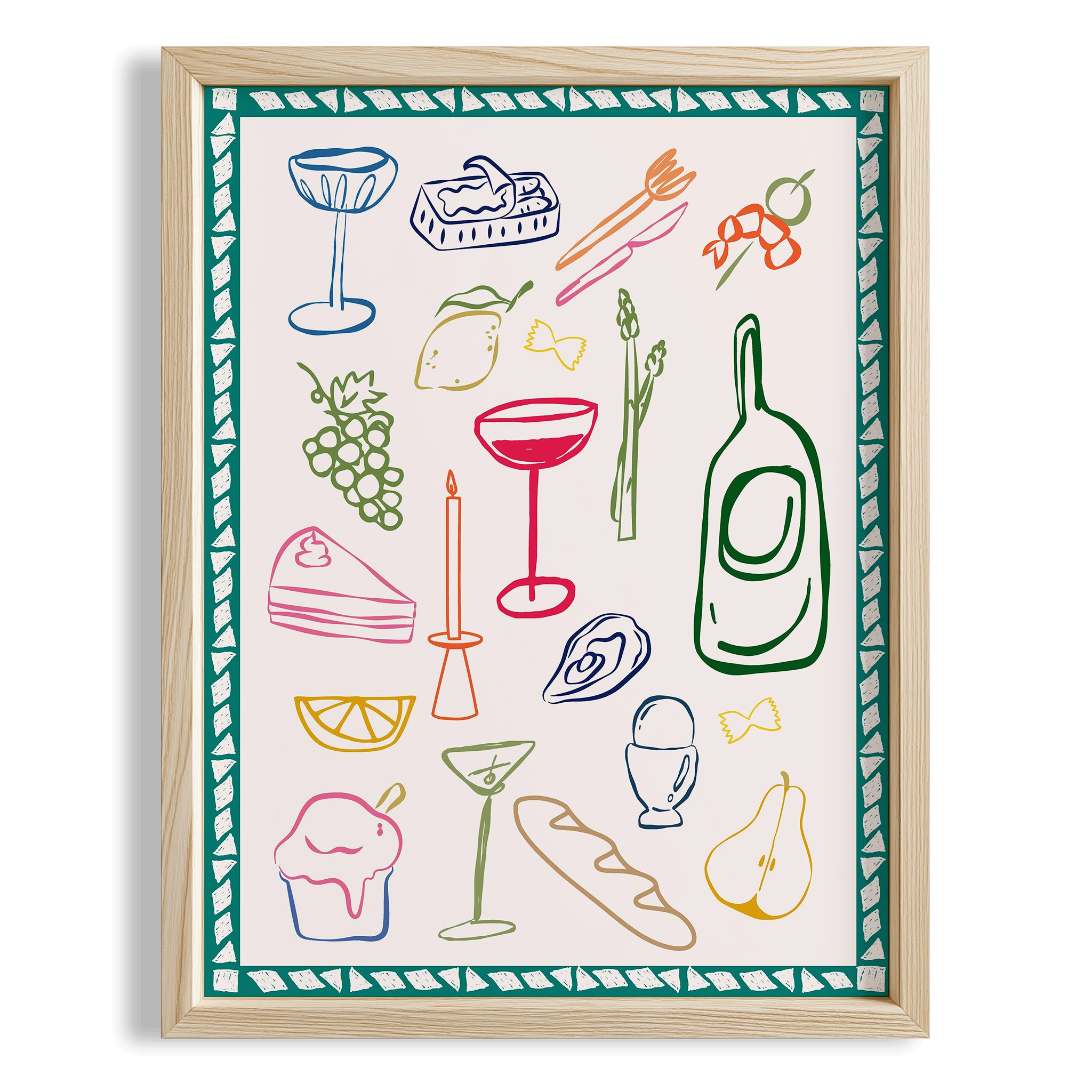 French Aperitif Akdeniz Fransız Koleksiyonu Mutfak Duvar Tablosu