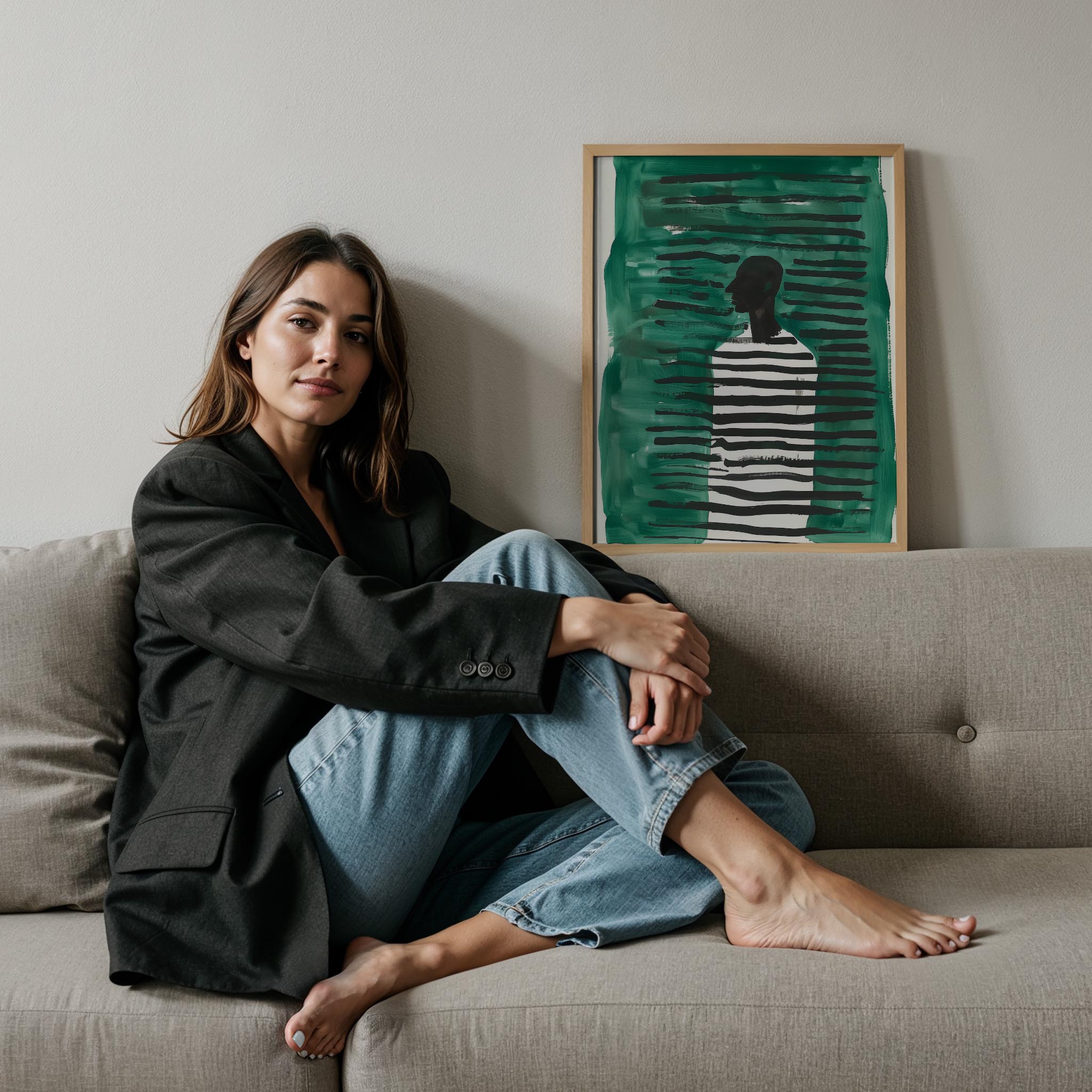 Soyut İnsan Portresi VI - Çizgili