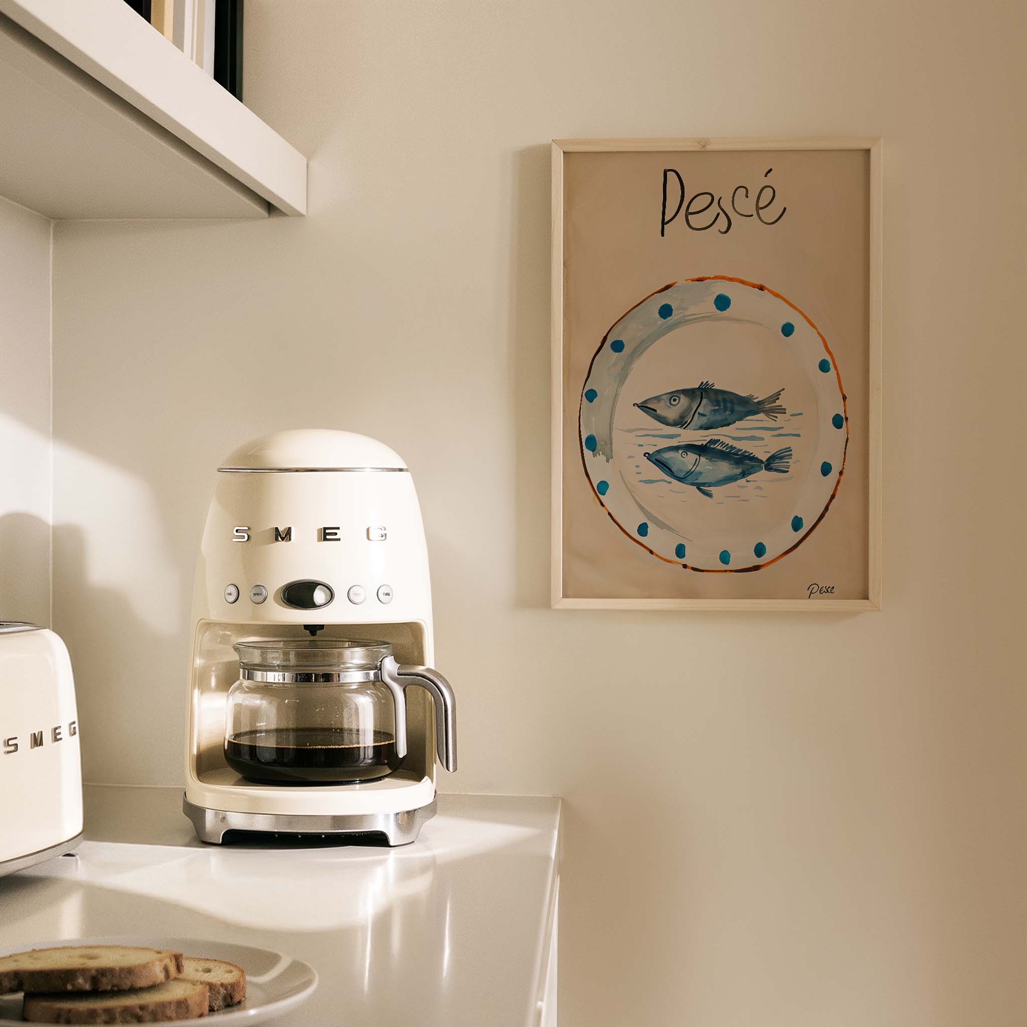 Pesce Akdeniz İtalya Koleksiyonu Mutfak Duvar Tablosu