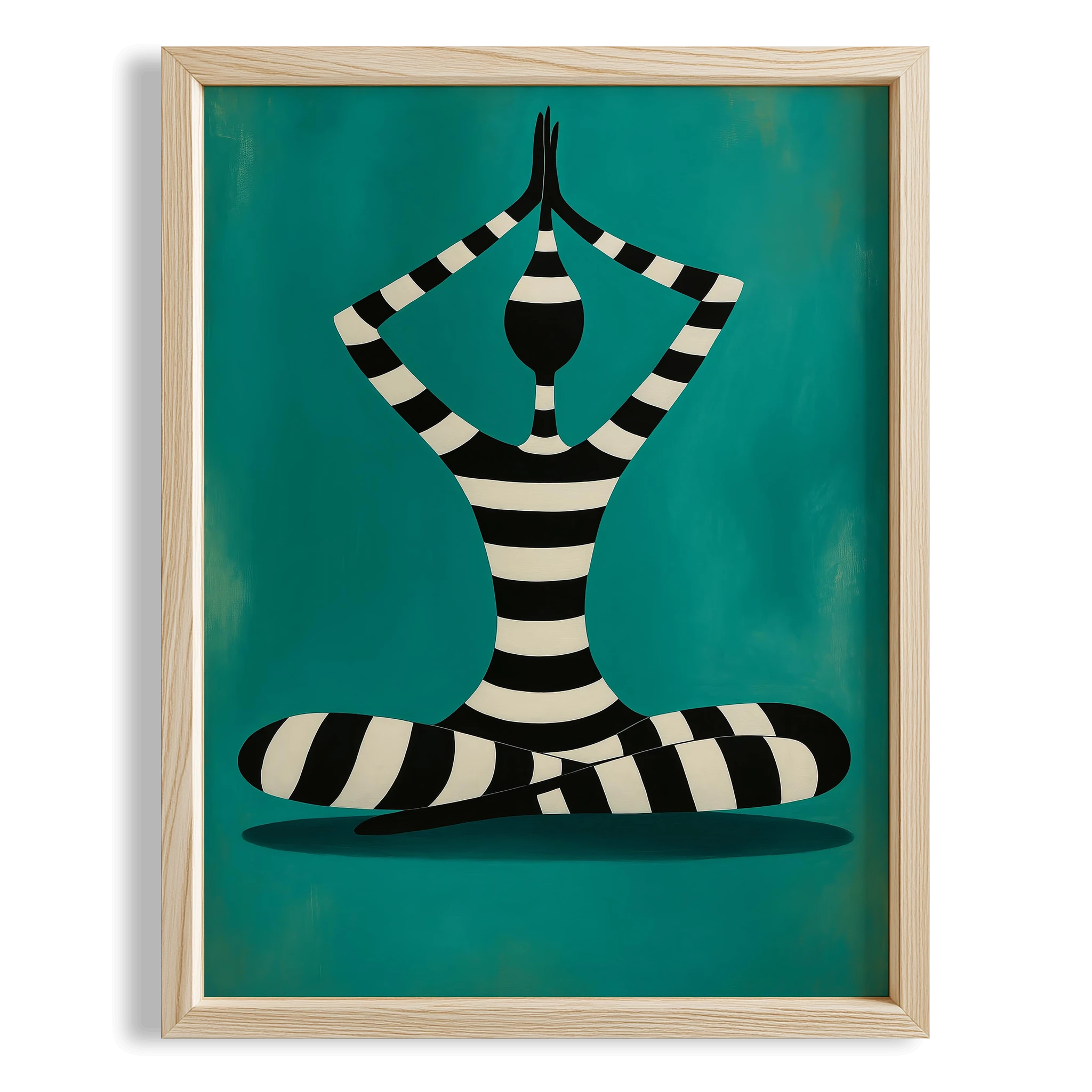 Yogacı Soyut Portre - Çizgili