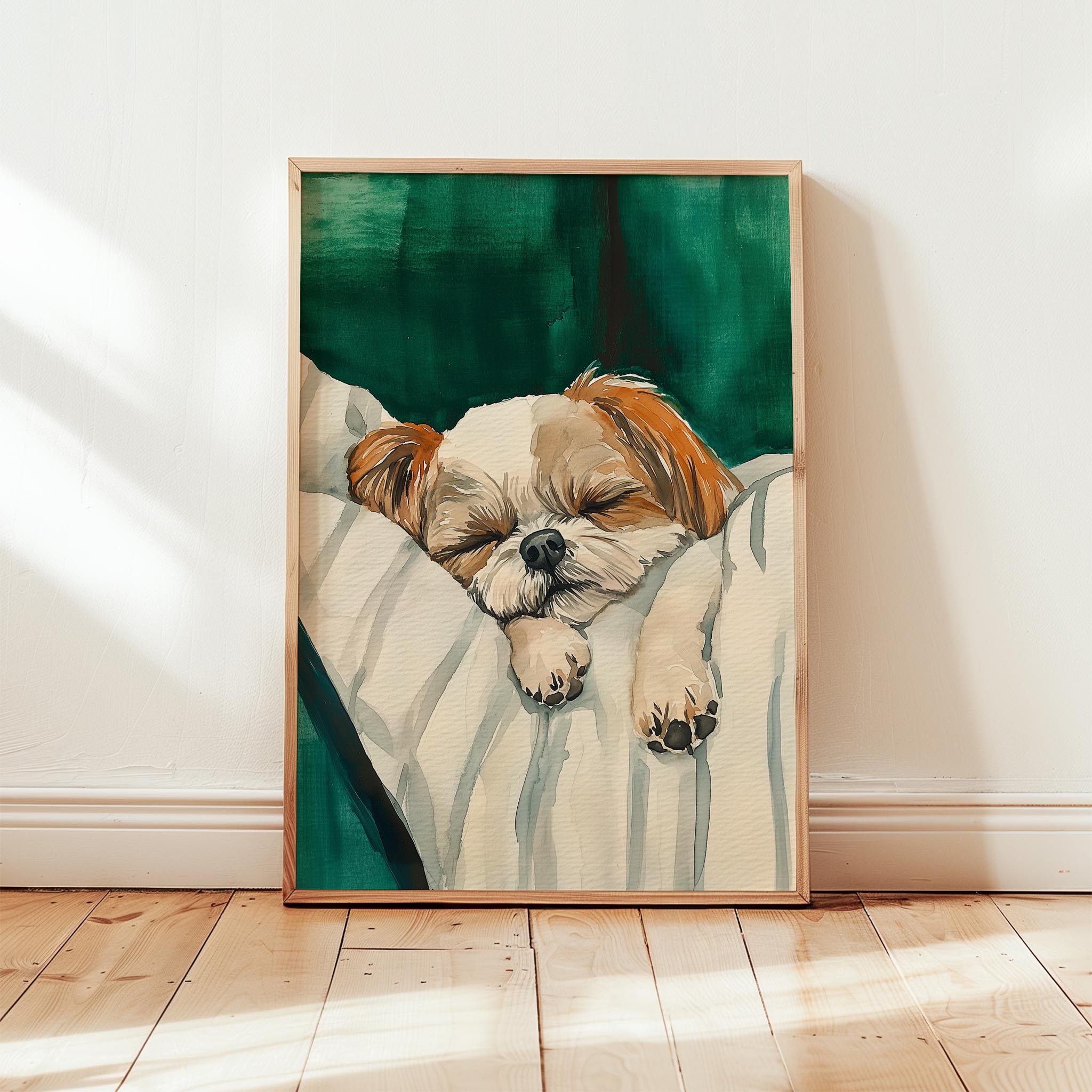 Köpek Portre XIV - Shih Tzu Zümrüt