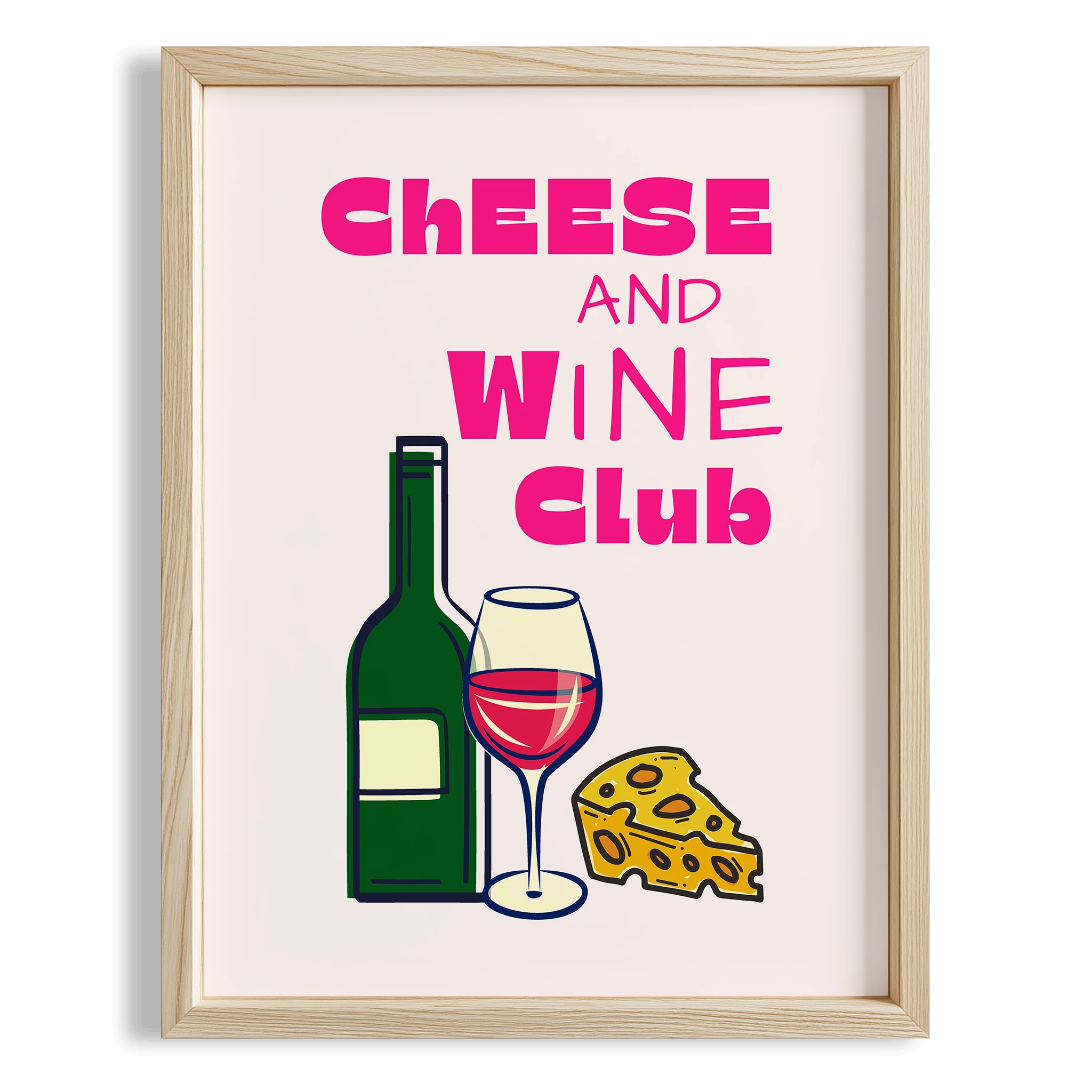 Şarap ve Peynir Kulübü Mutfak Duvar Tablosu