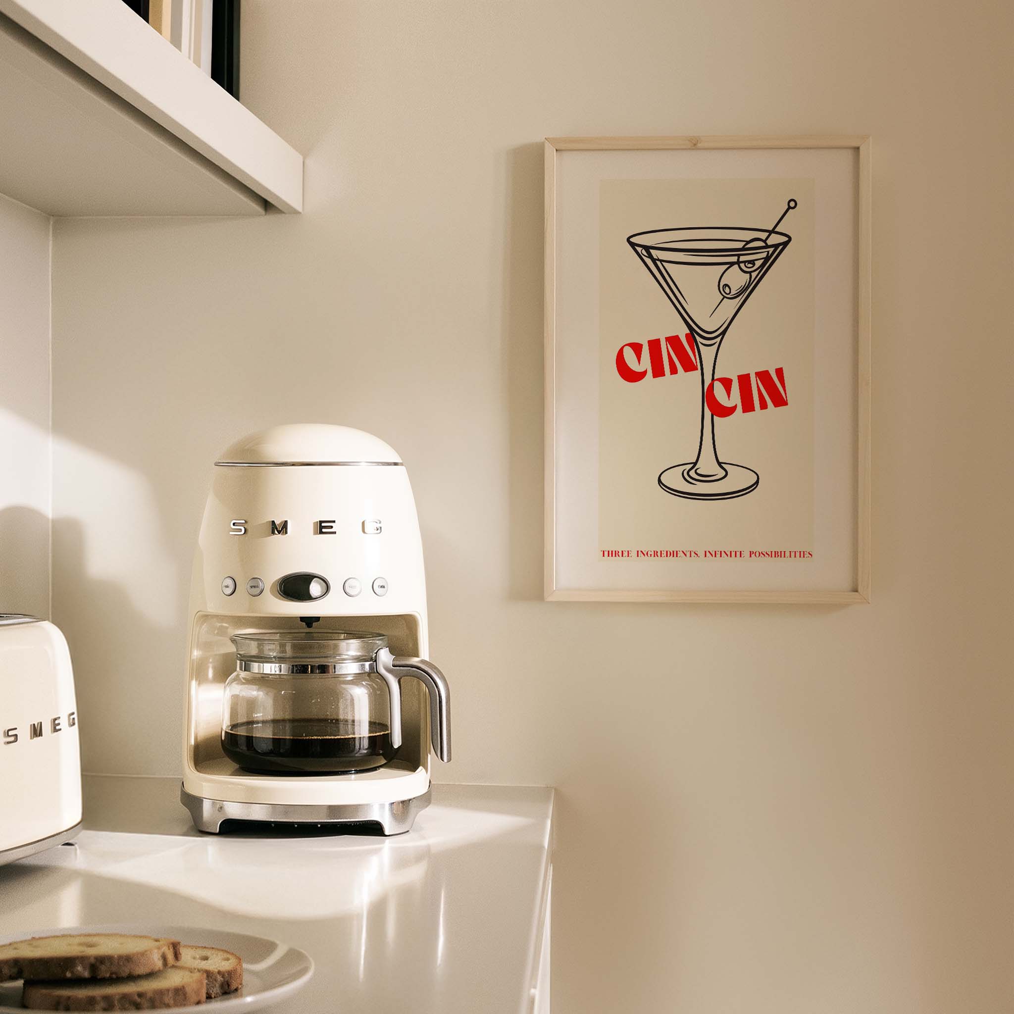 Cin Cin Margarita Şerefe Kokteyller Mutfak Duvar Tablosu