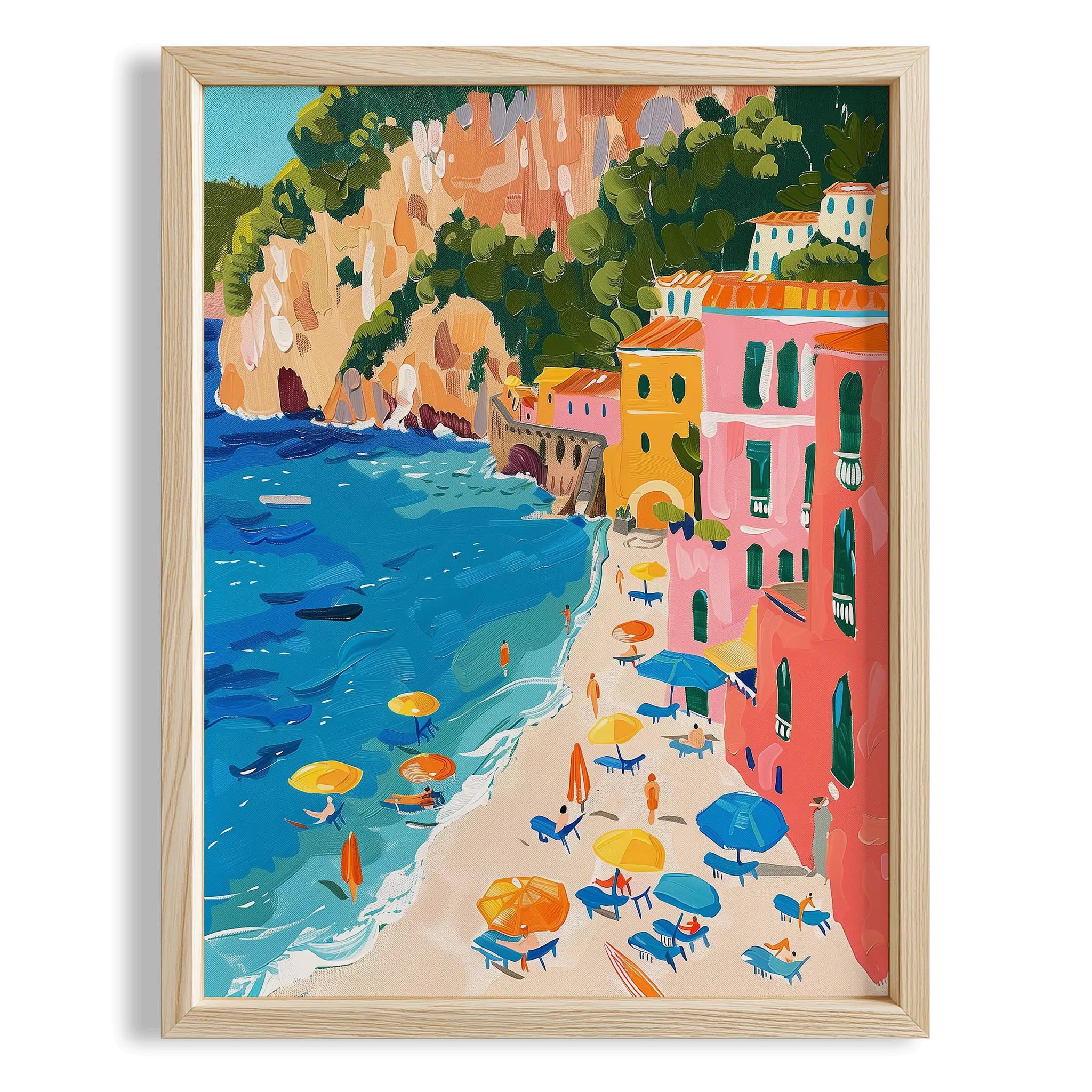 Amalfi Plajı Akdeniz İtalya Koleksiyonu Mutfak Duvar Tablosu