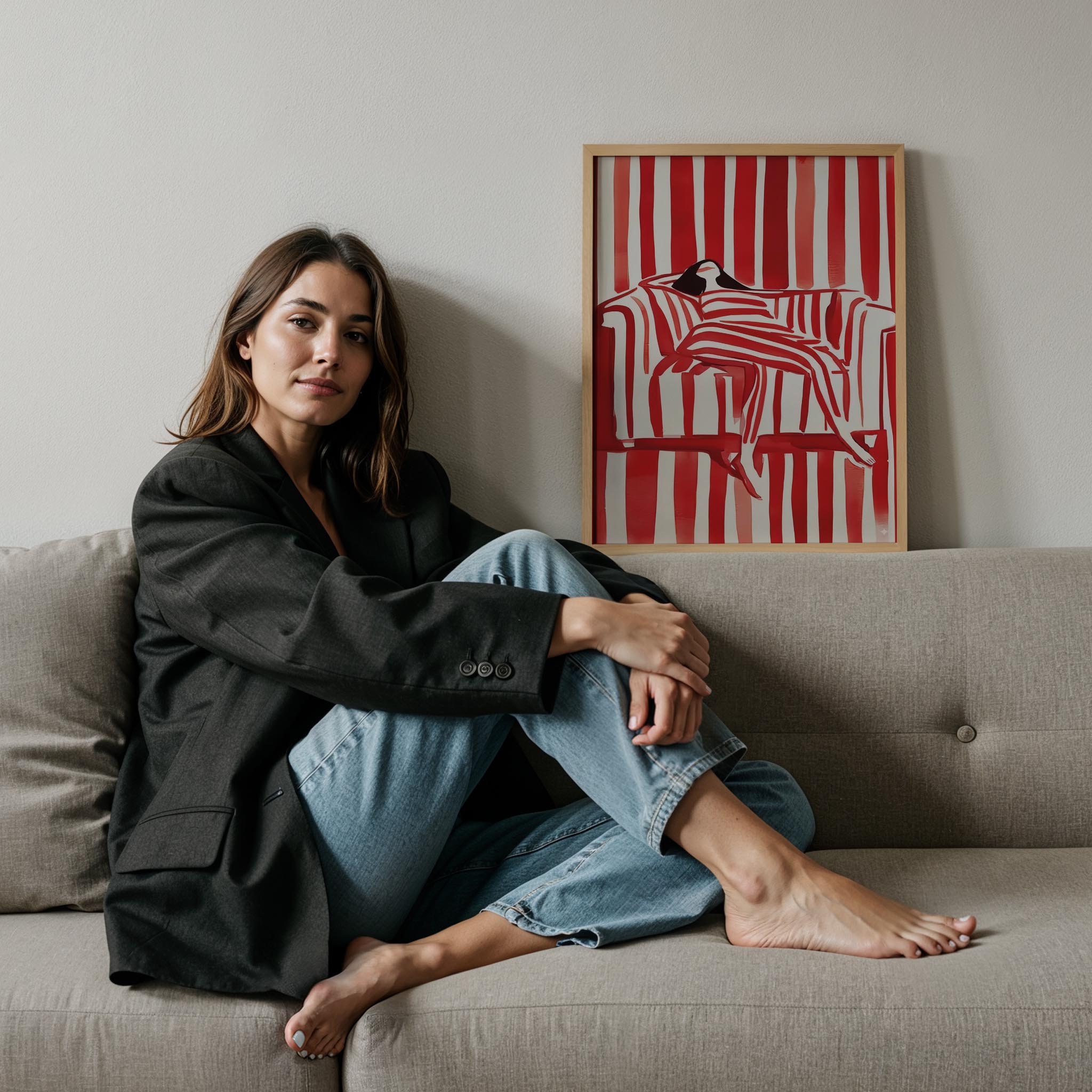 Kırmızı Çizgi Serisi I - Dinlenen Kadın