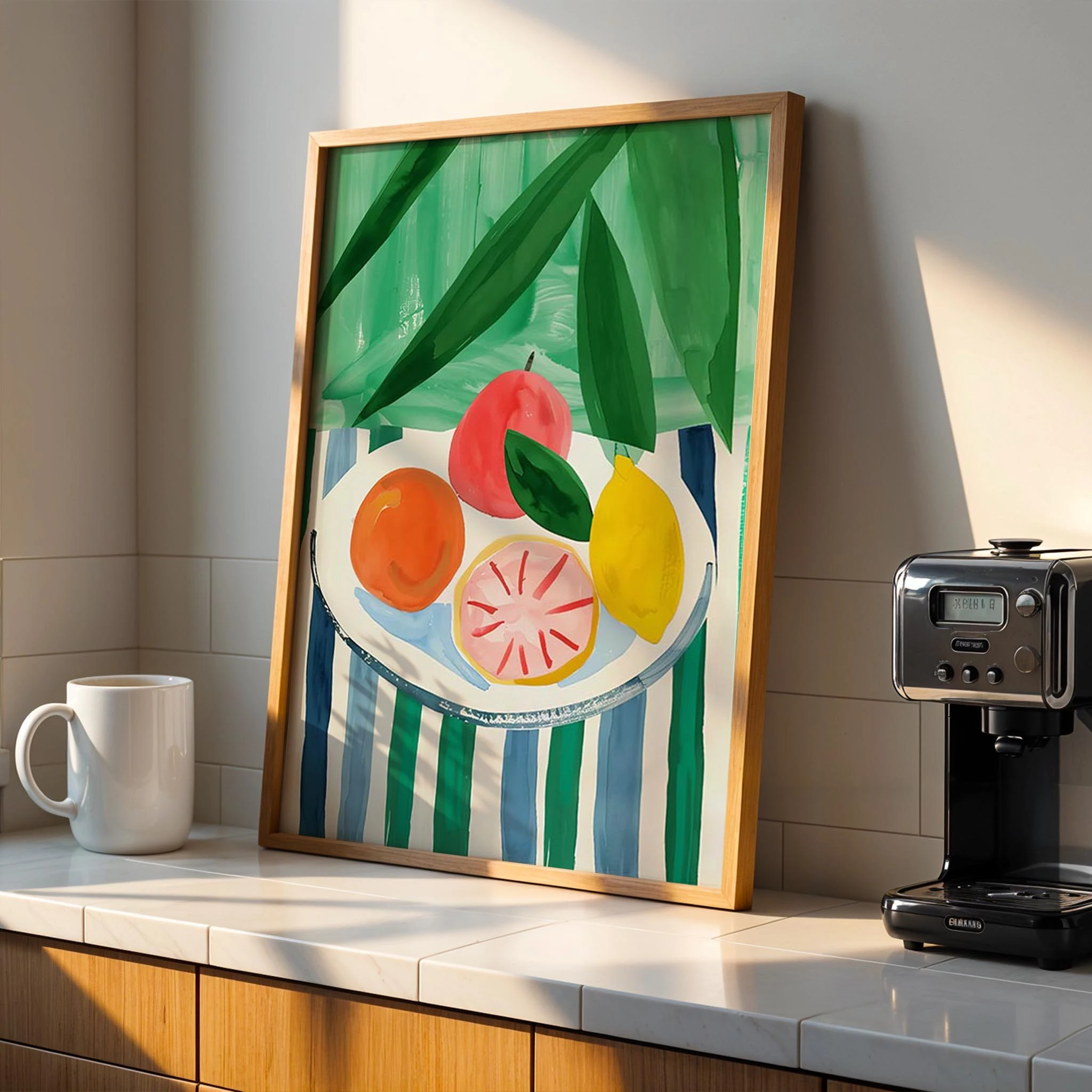 Terakota Çizgili Figür II - Kahve