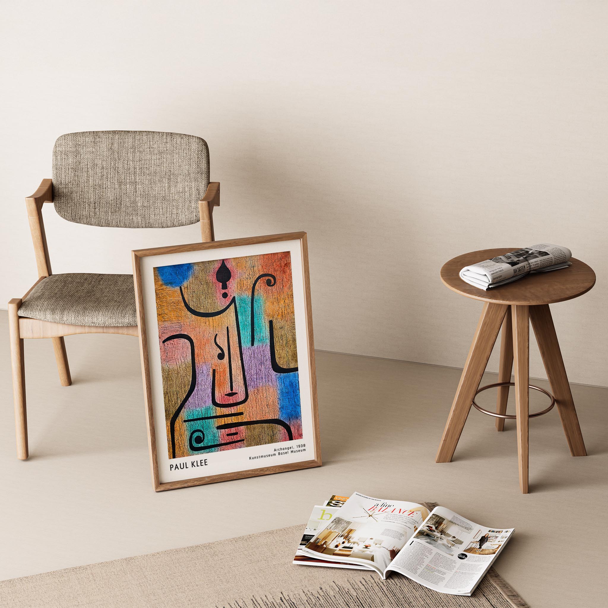 Paul Klee Başmelek 1938 Suluboya I Duvar Tablosu