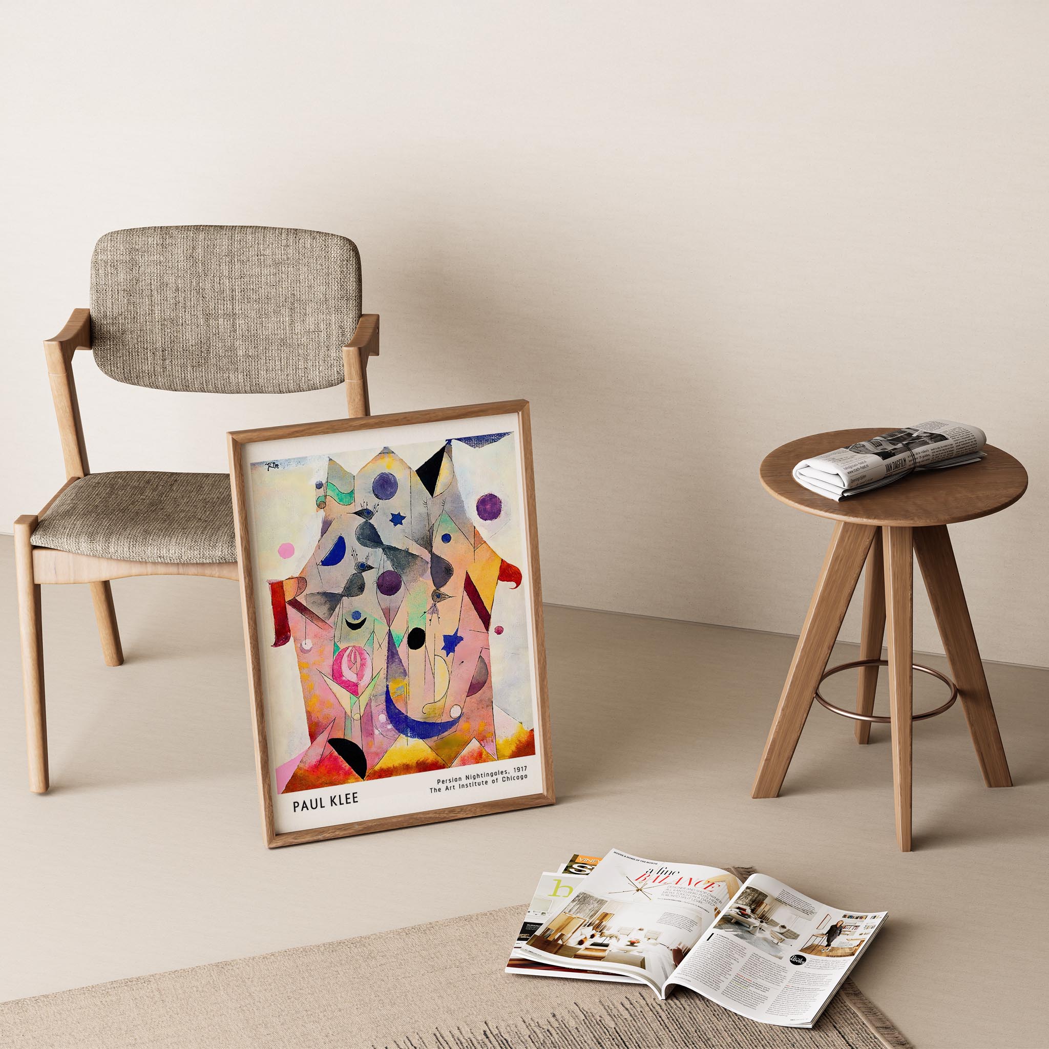 Paul Klee Fars Bülbülleri 1917 Suluboya I Duvar Tablosu