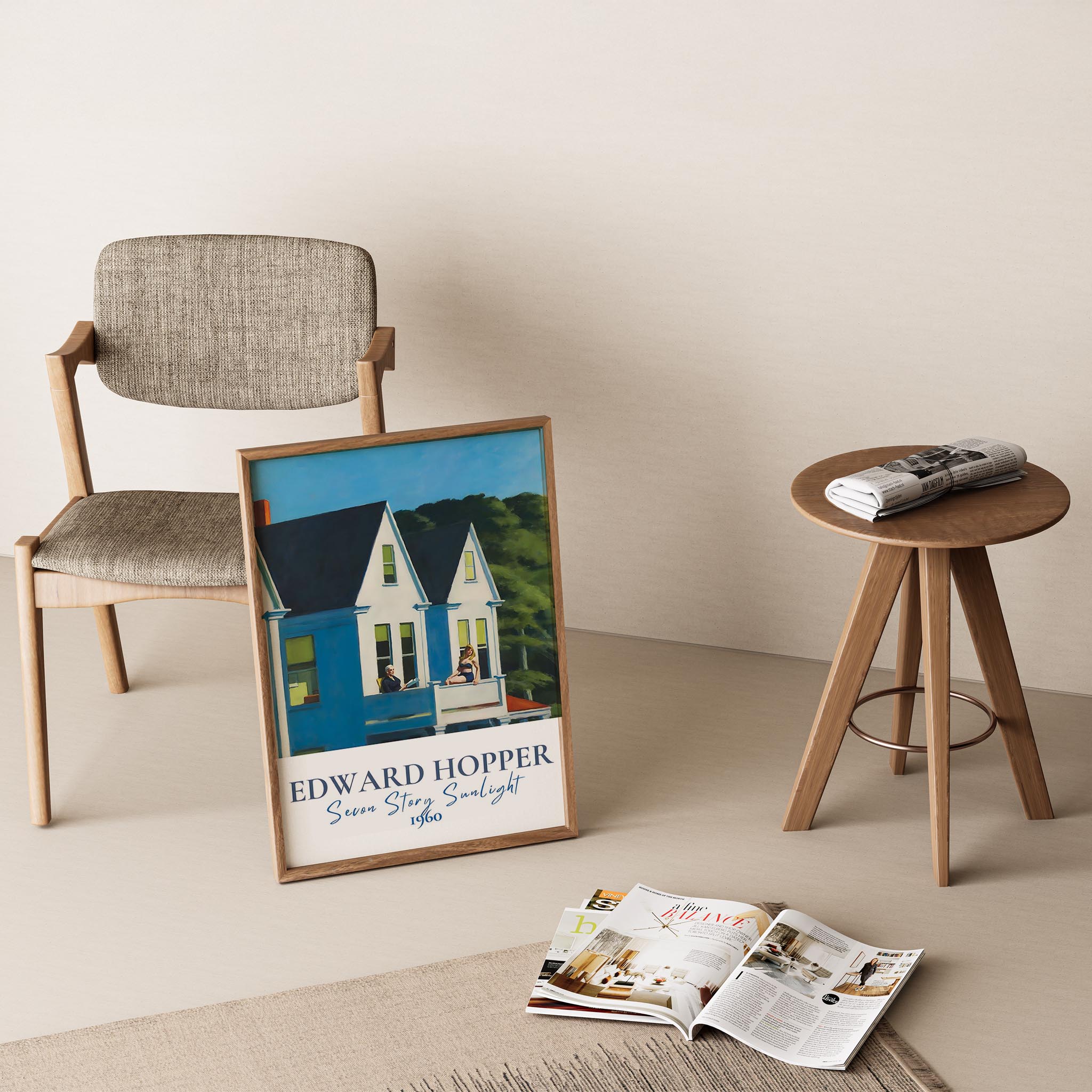 Edward Hopper V Duvar Tablosu