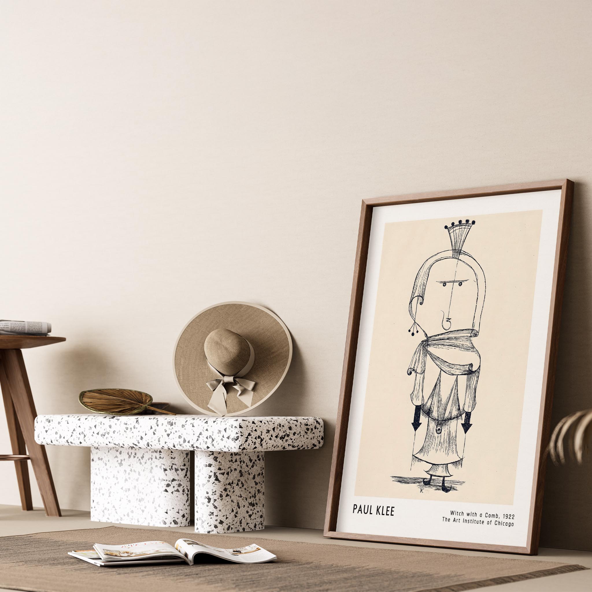 Paul Klee Taraklı Cadı 1922 Suluboya I Duvar Tablosu