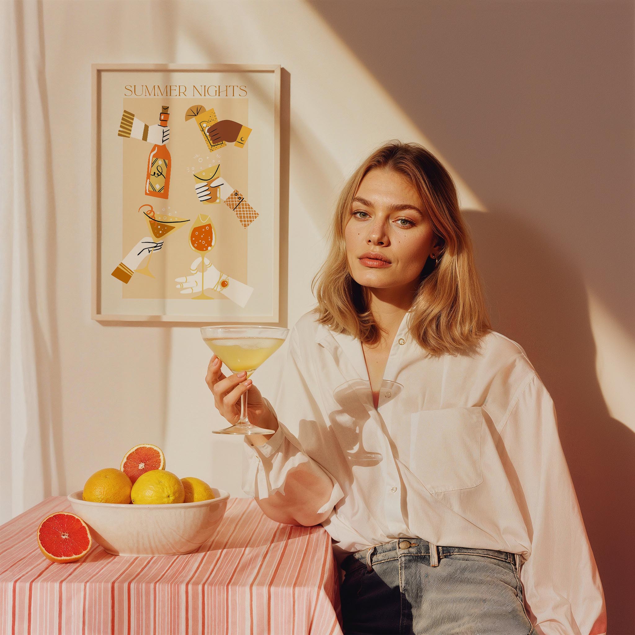 Aperol Yaz Akşamları Kokteylleri Mutfak Duvar Tablosu