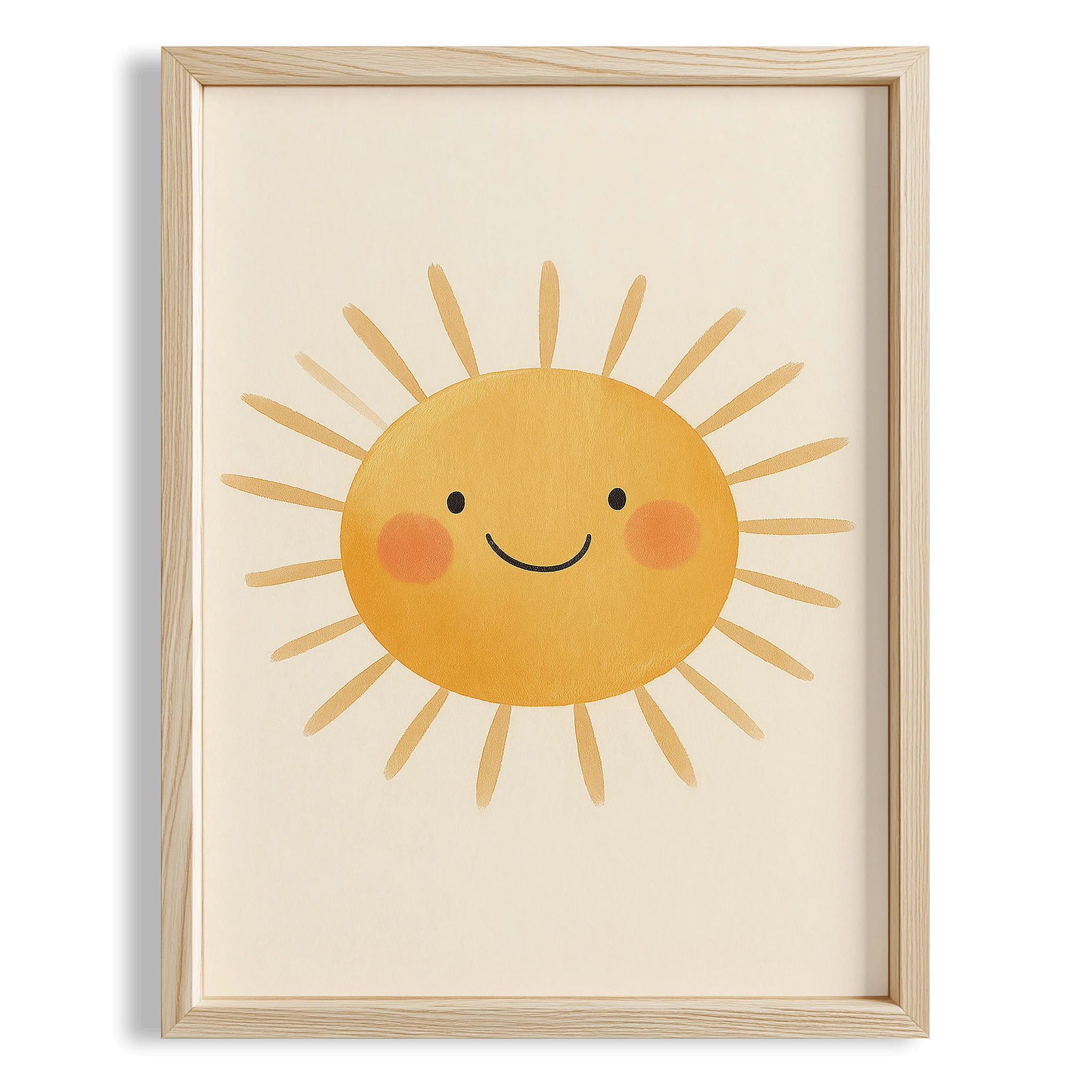 Sevimli Güneş Çocuk Odası Ahşap Tablo