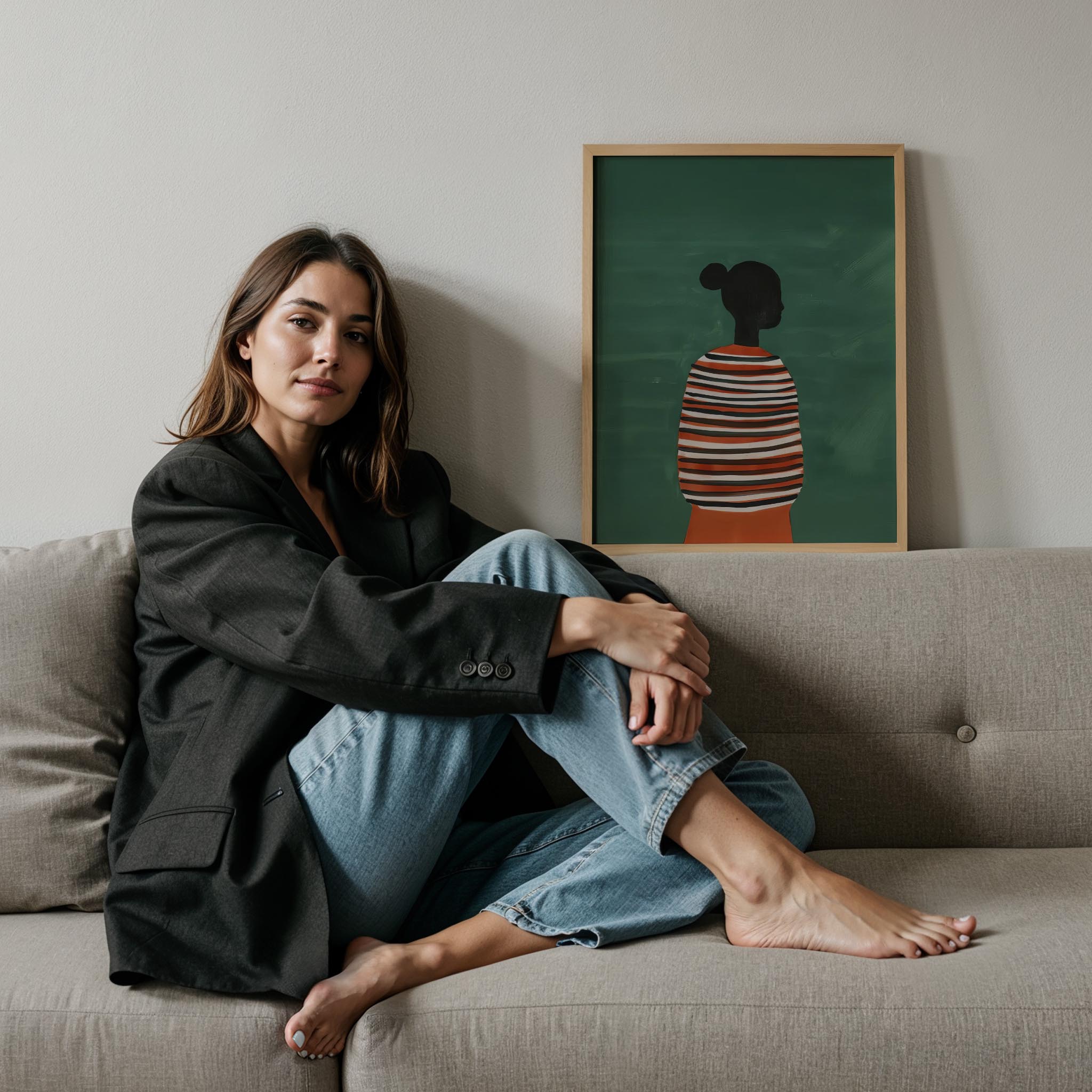 Soyut İnsan Portresi V - Çizgili