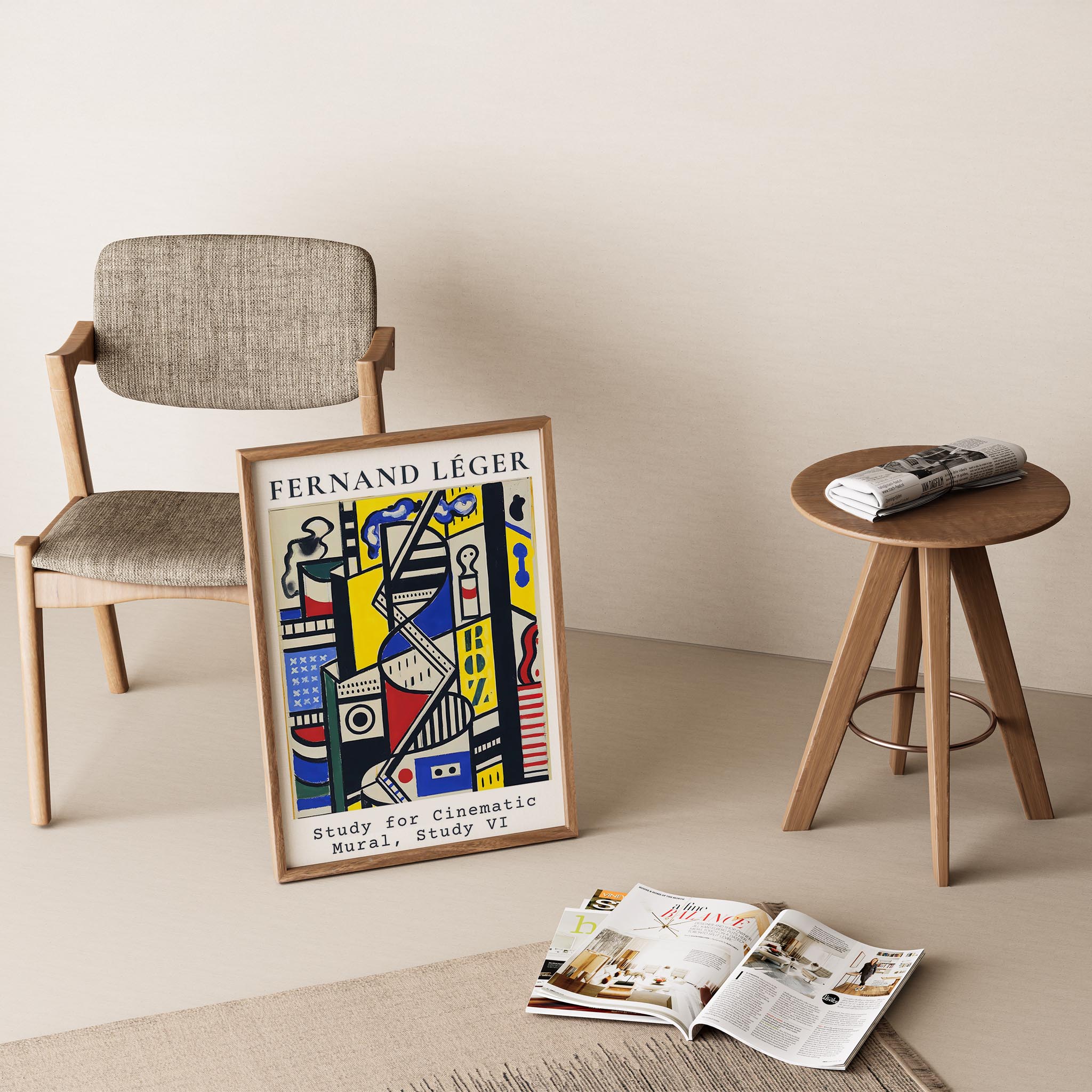 Fernand Leger XXV Duvar Tablosu