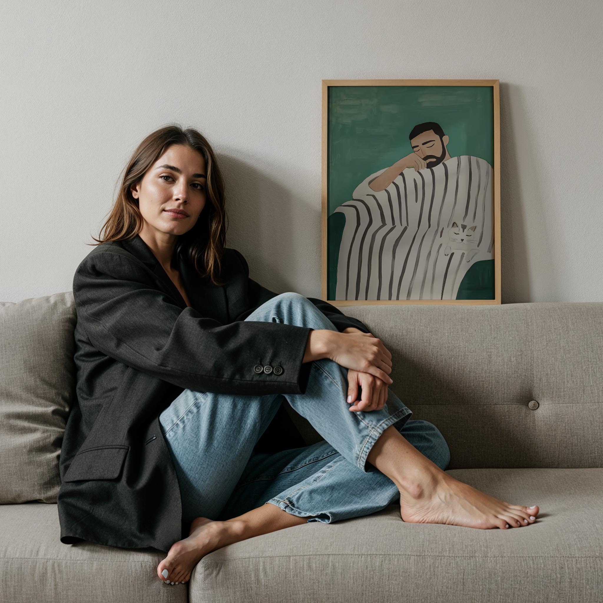 Erkek Portre III - Çizgili Dinlenme