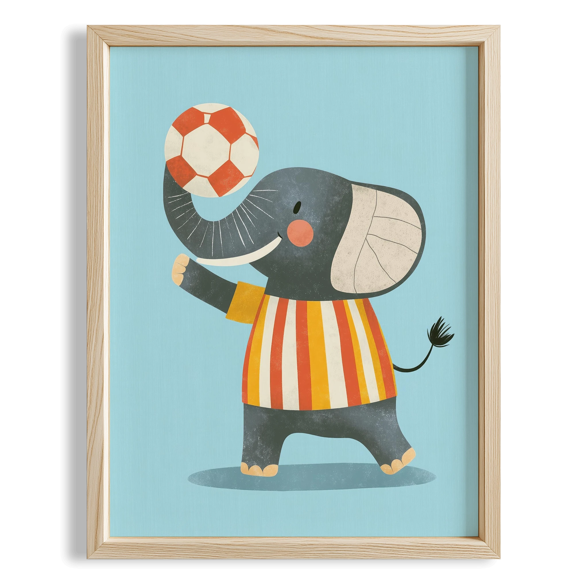 Futbolcu Fil - Mavi Fon