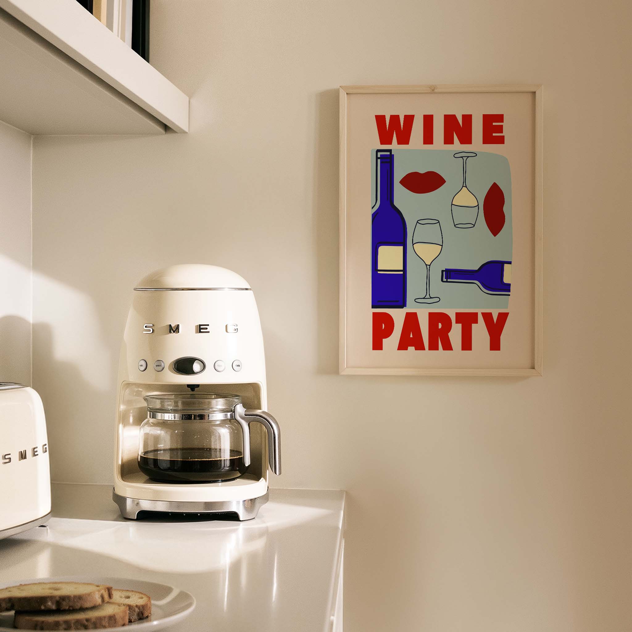 Şarap Partisi Kokteyller Mutfak Duvar Tablosu