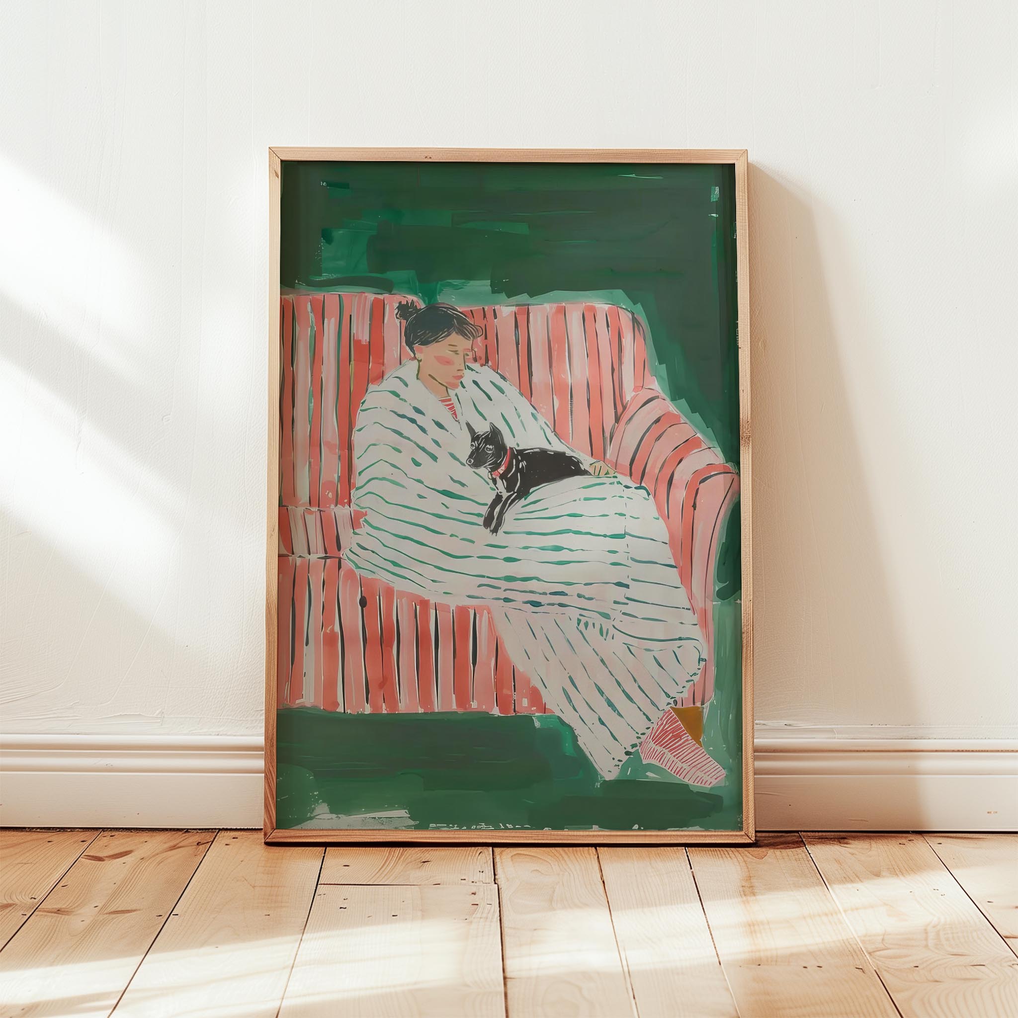 Kadın ve Köpek I - Çizgili Dinlenme