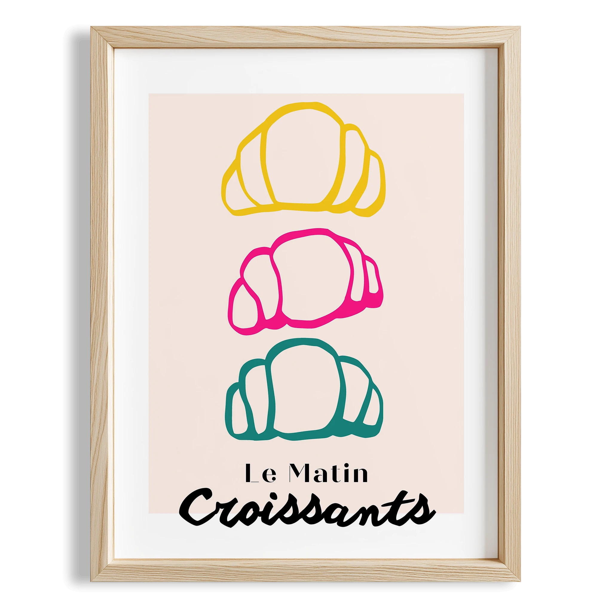 Le Matin Croissants Fransız Sabah Koleksiyonu Mutfak Duvar Tablosu II
